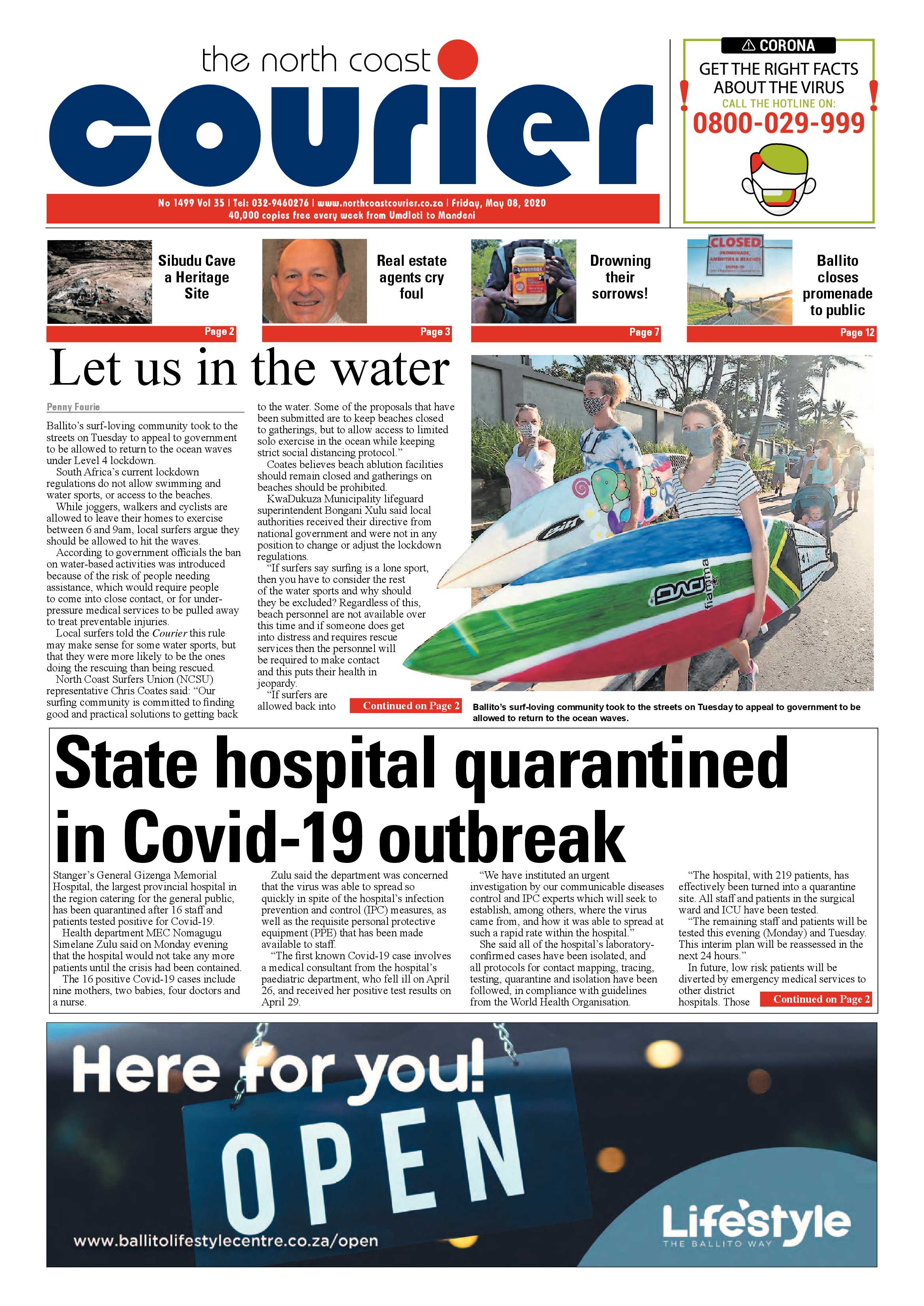 North Coast Courier 08 May 2020 page 1