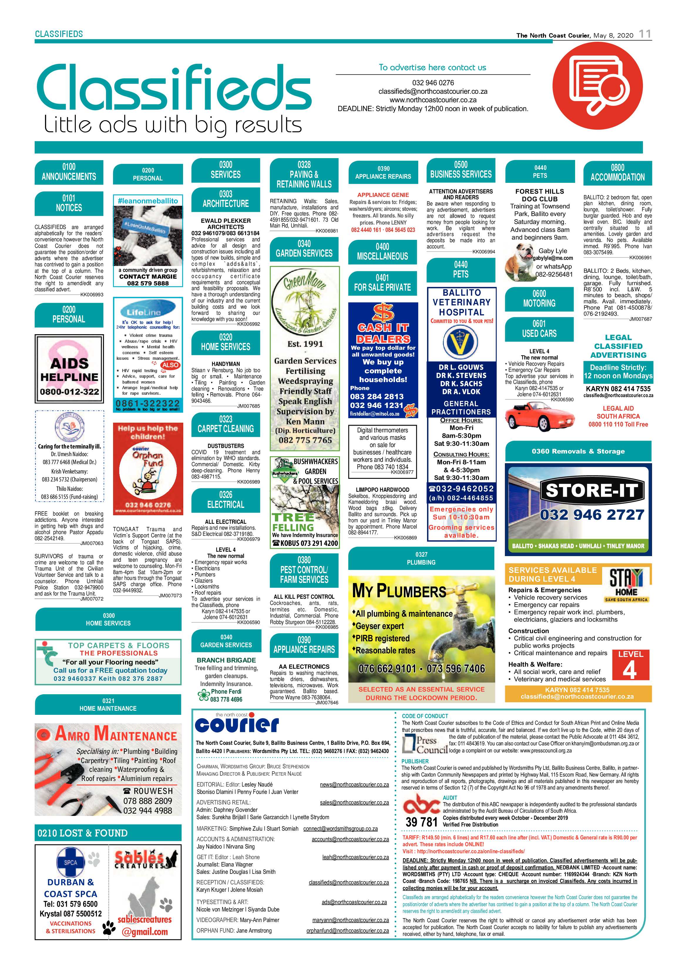 North Coast Courier 08 May 2020 page 11