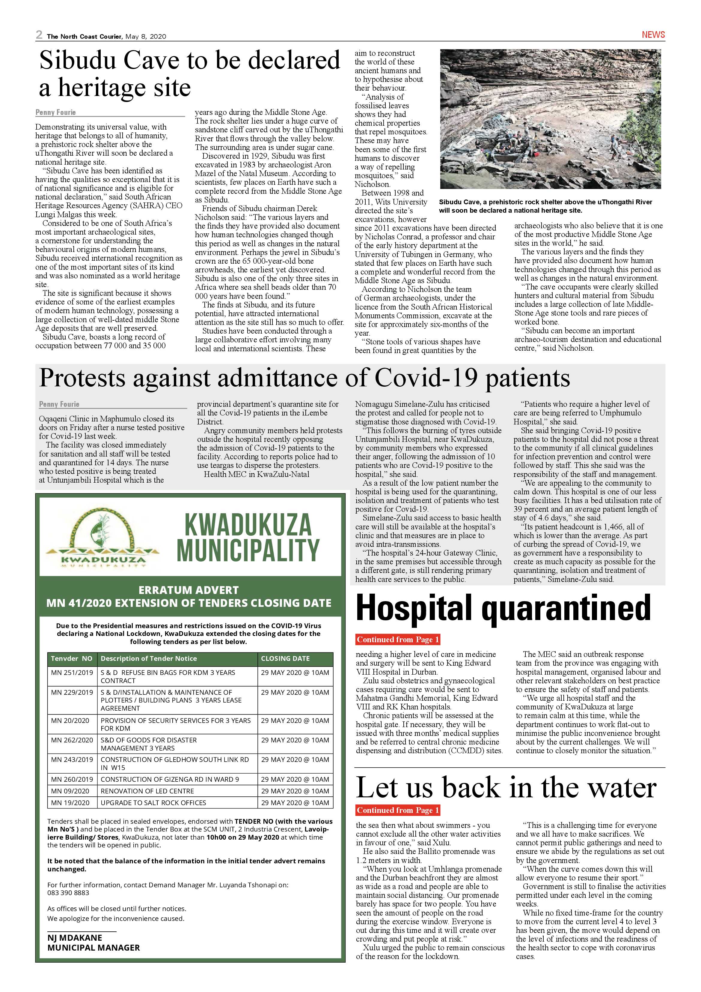 North Coast Courier 08 May 2020 page 2