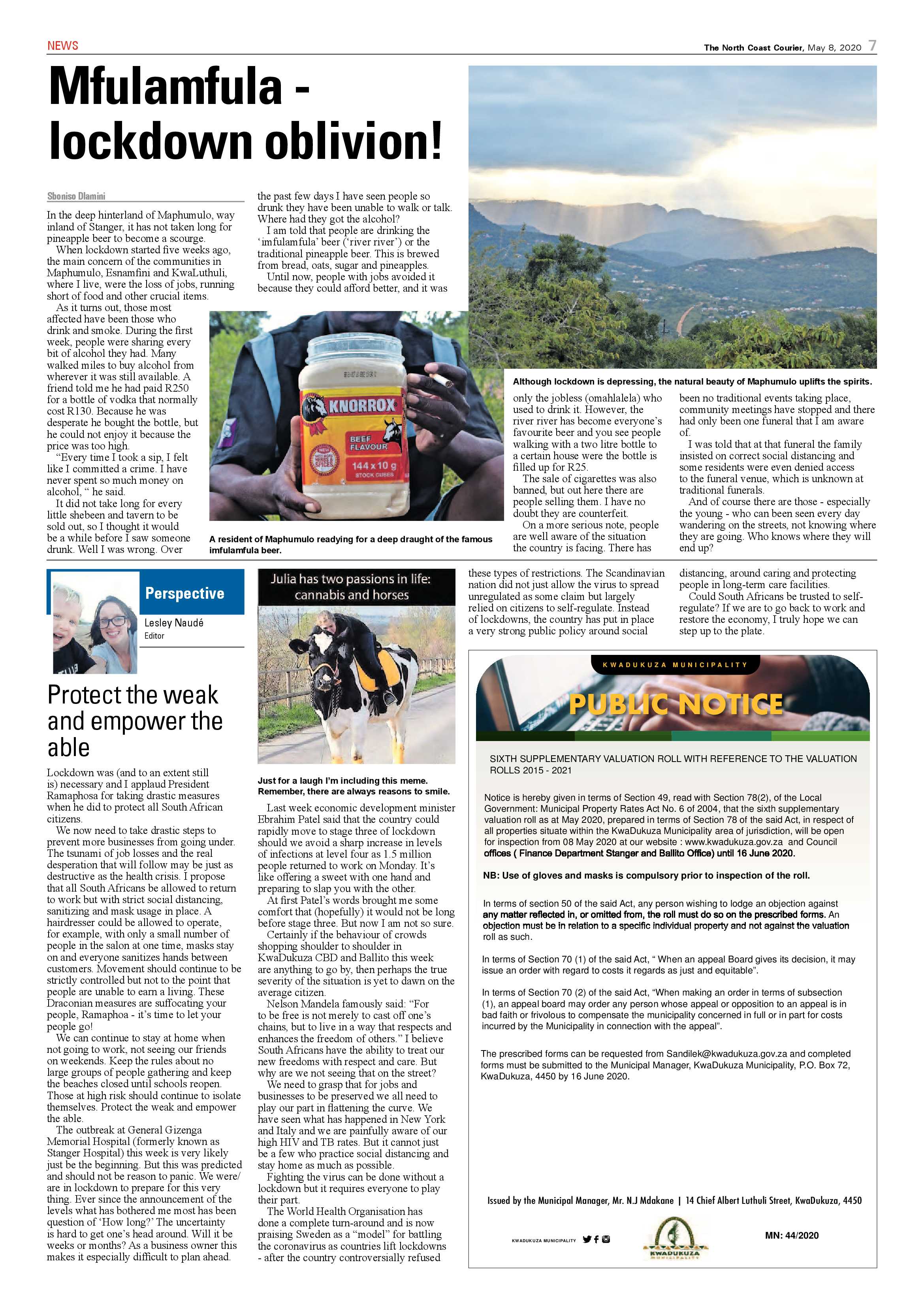 North Coast Courier 08 May 2020 page 7