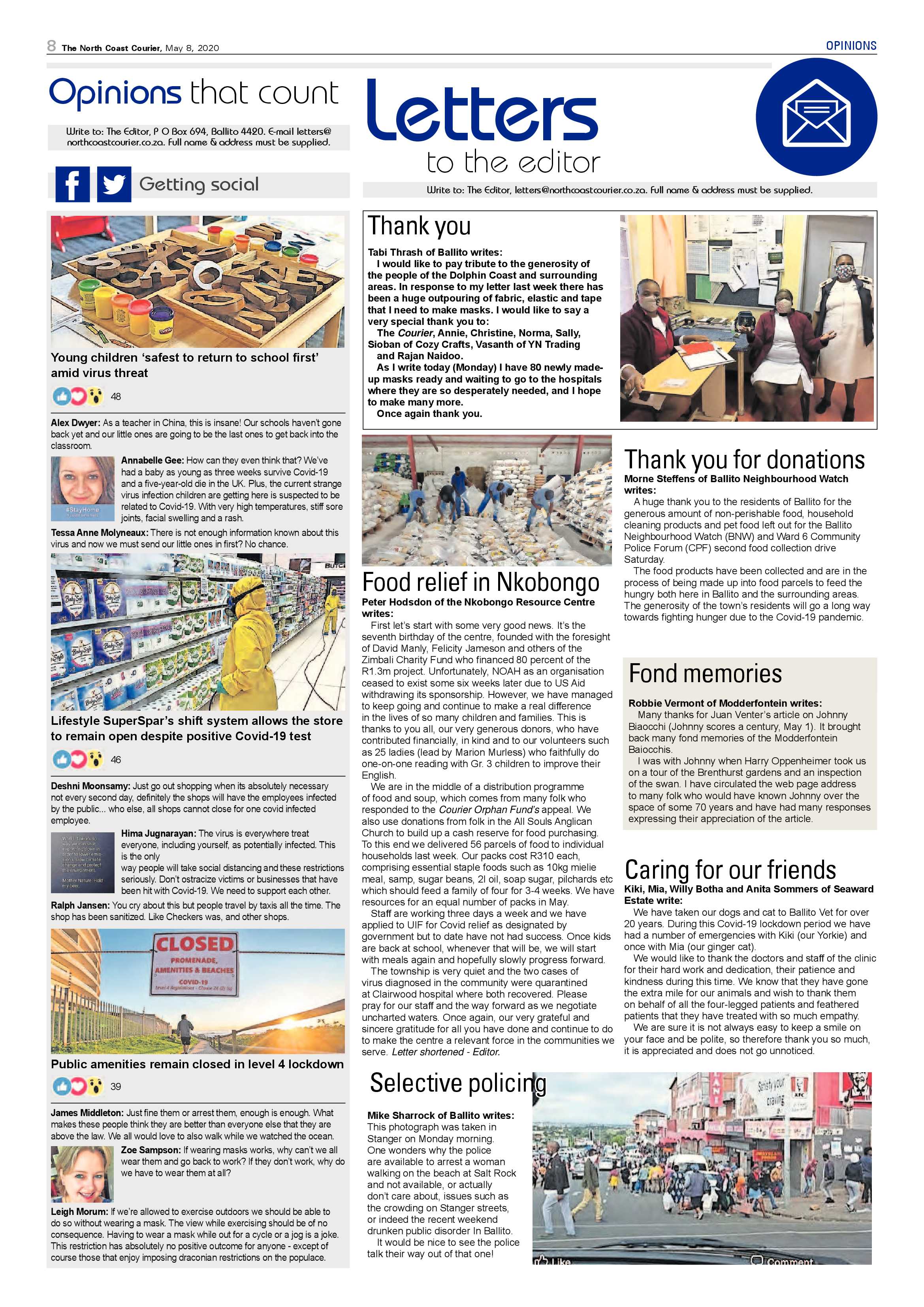 North Coast Courier 08 May 2020 page 8