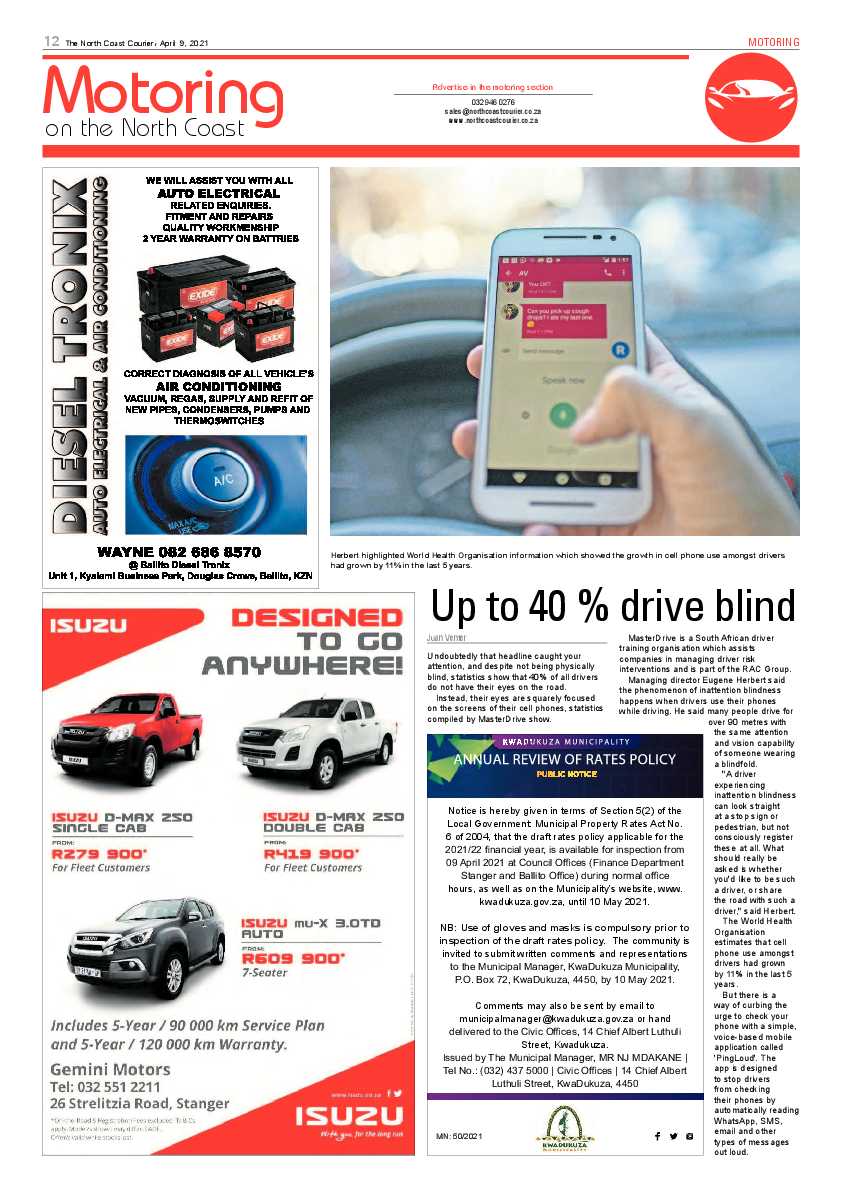 North Coast Courier 09 April 2021 page 12