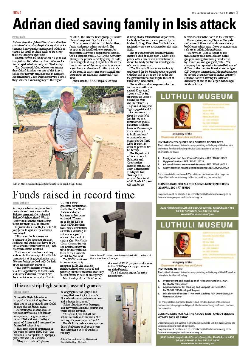 North Coast Courier 09 April 2021 page 3