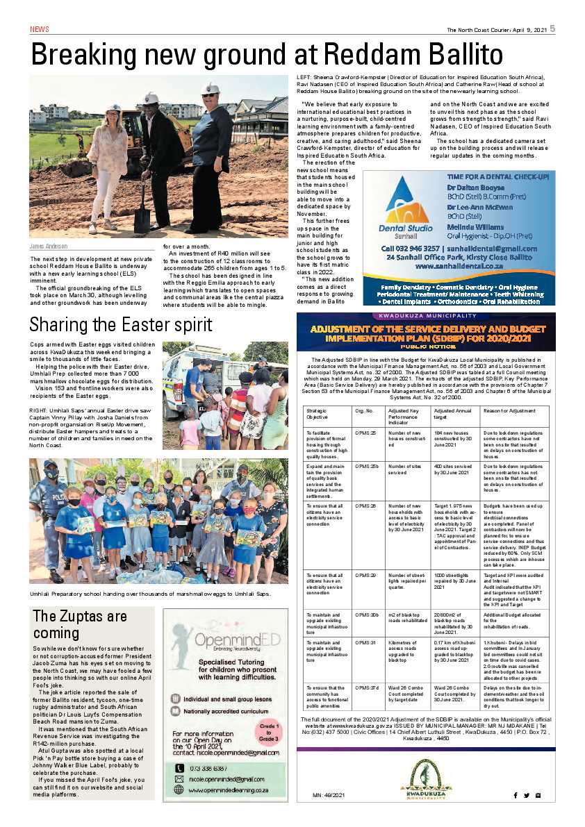 North Coast Courier 09 April 2021 page 5