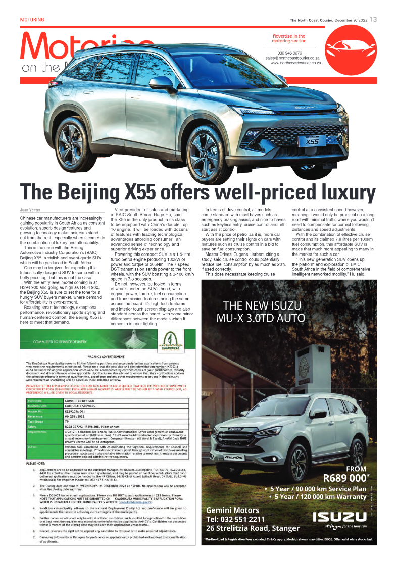 North Coast Courier 09 December 2022 page 13