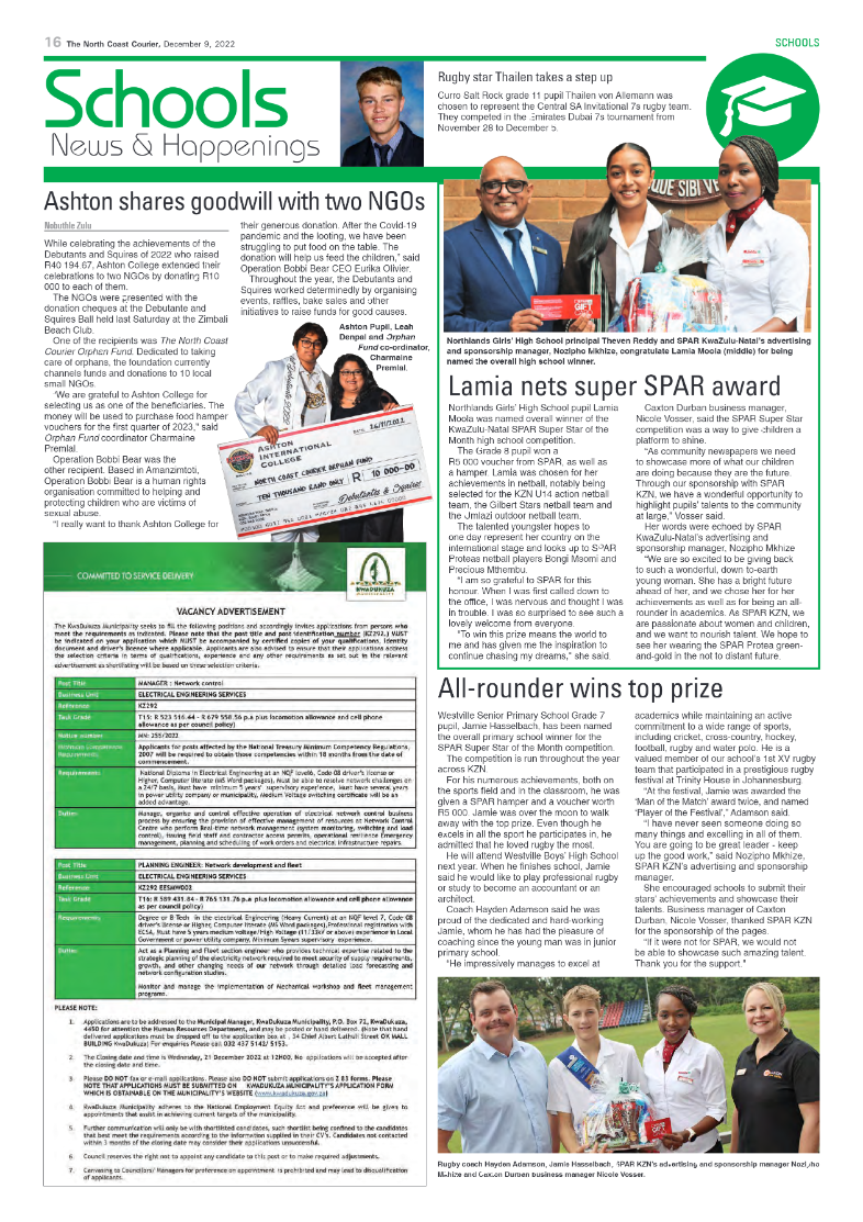 North Coast Courier 09 December 2022 page 16