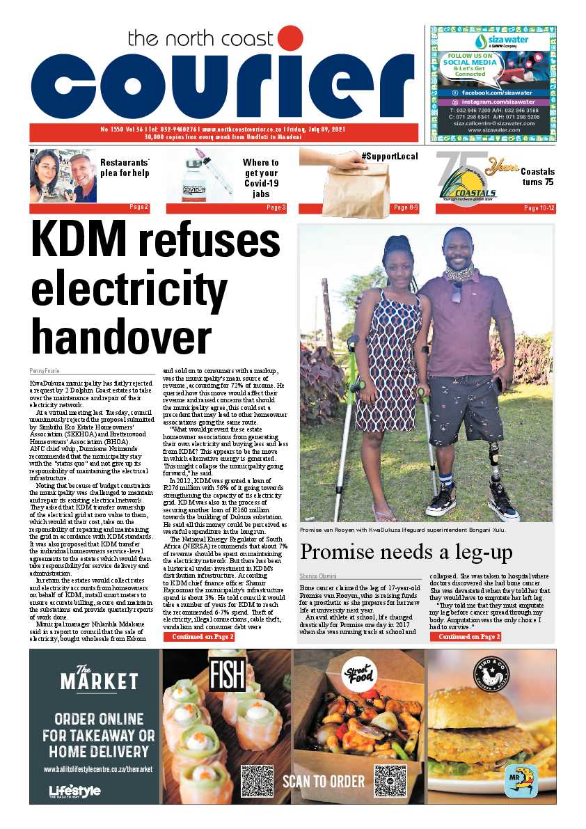 North Coast Courier 09 July 2021 page 1