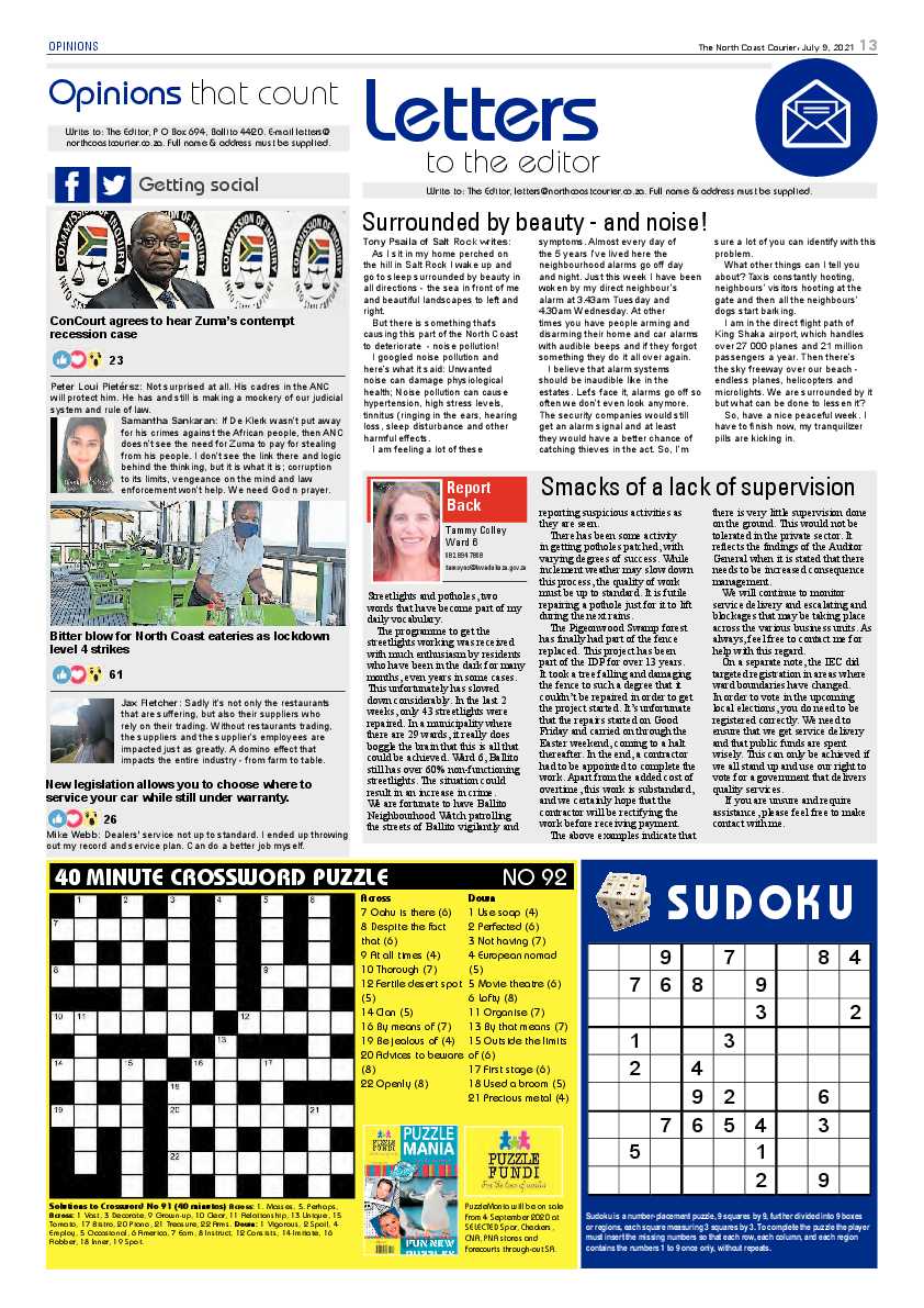 North Coast Courier 09 July 2021 page 13