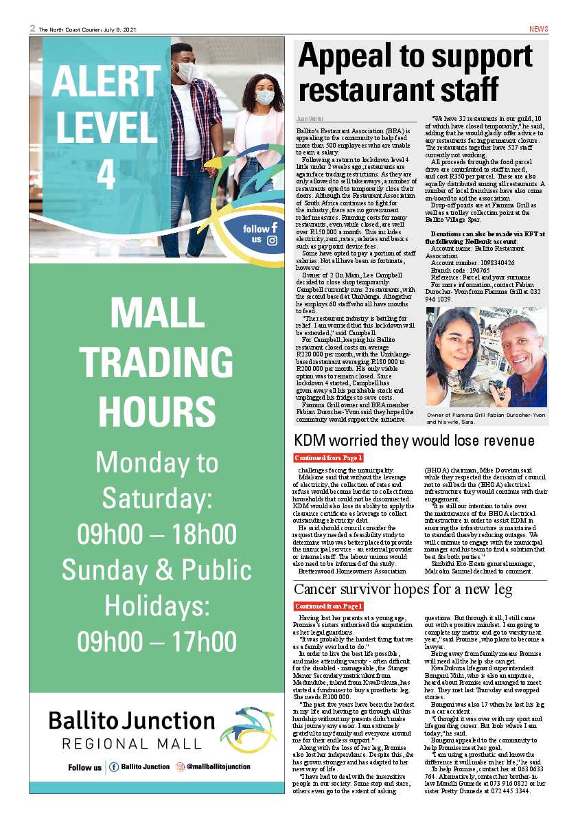 North Coast Courier 09 July 2021 page 2