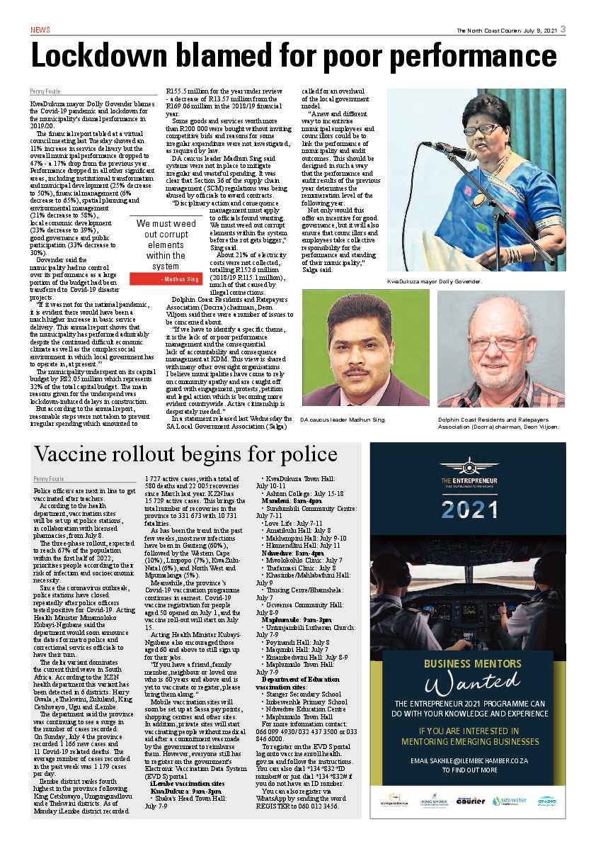 North Coast Courier 09 July 2021 page 3