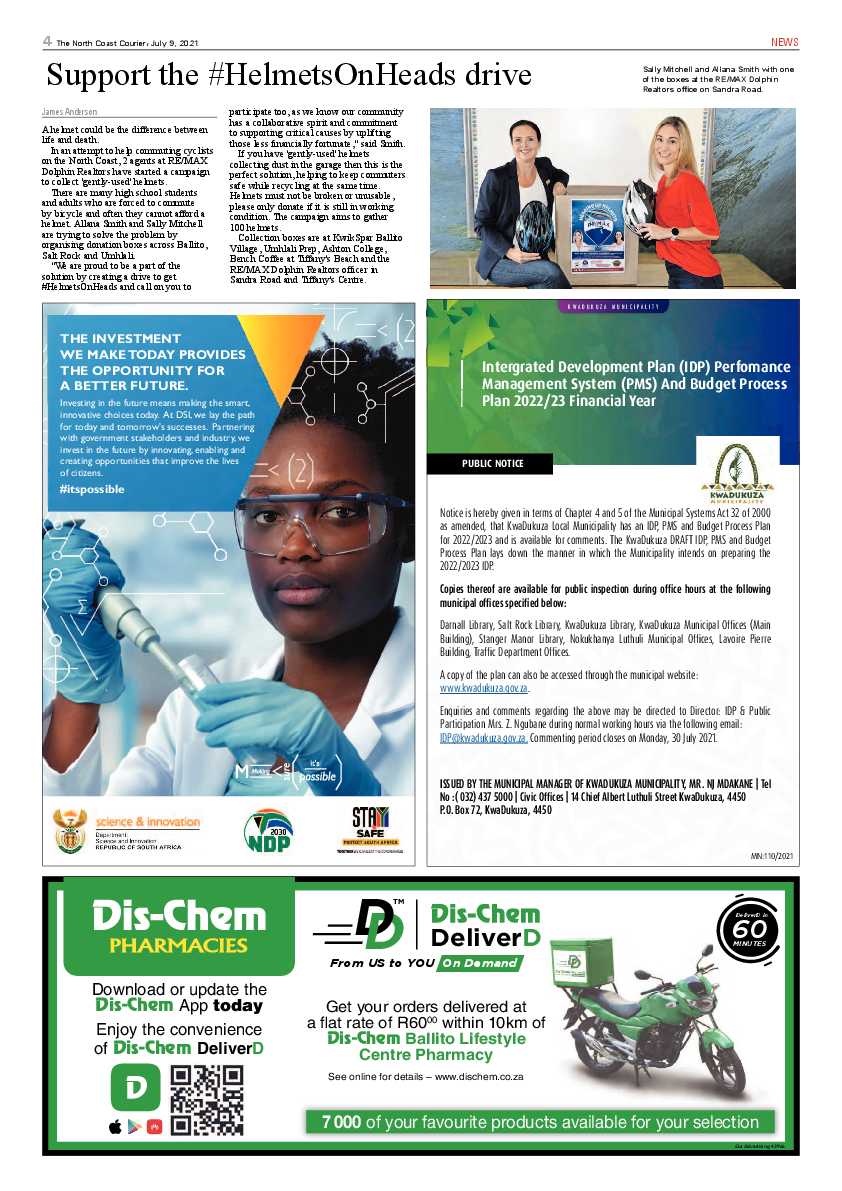 North Coast Courier 09 July 2021 page 4