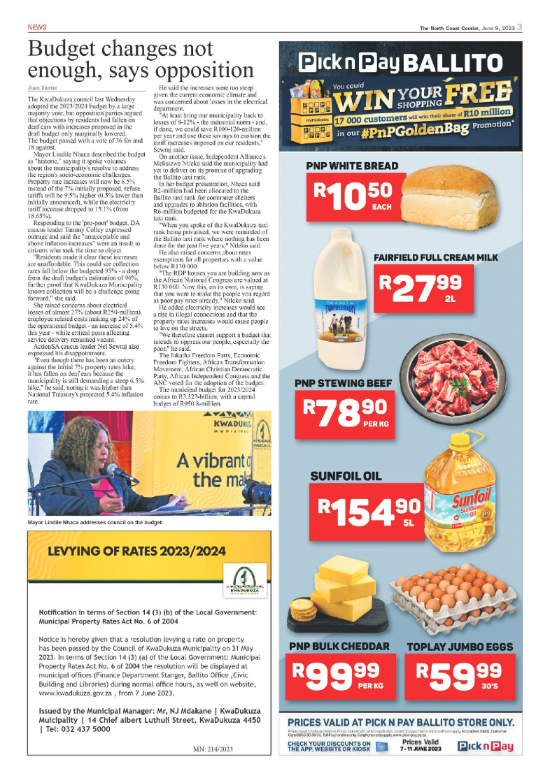 North Coast Courier 09 June 2023 page 3