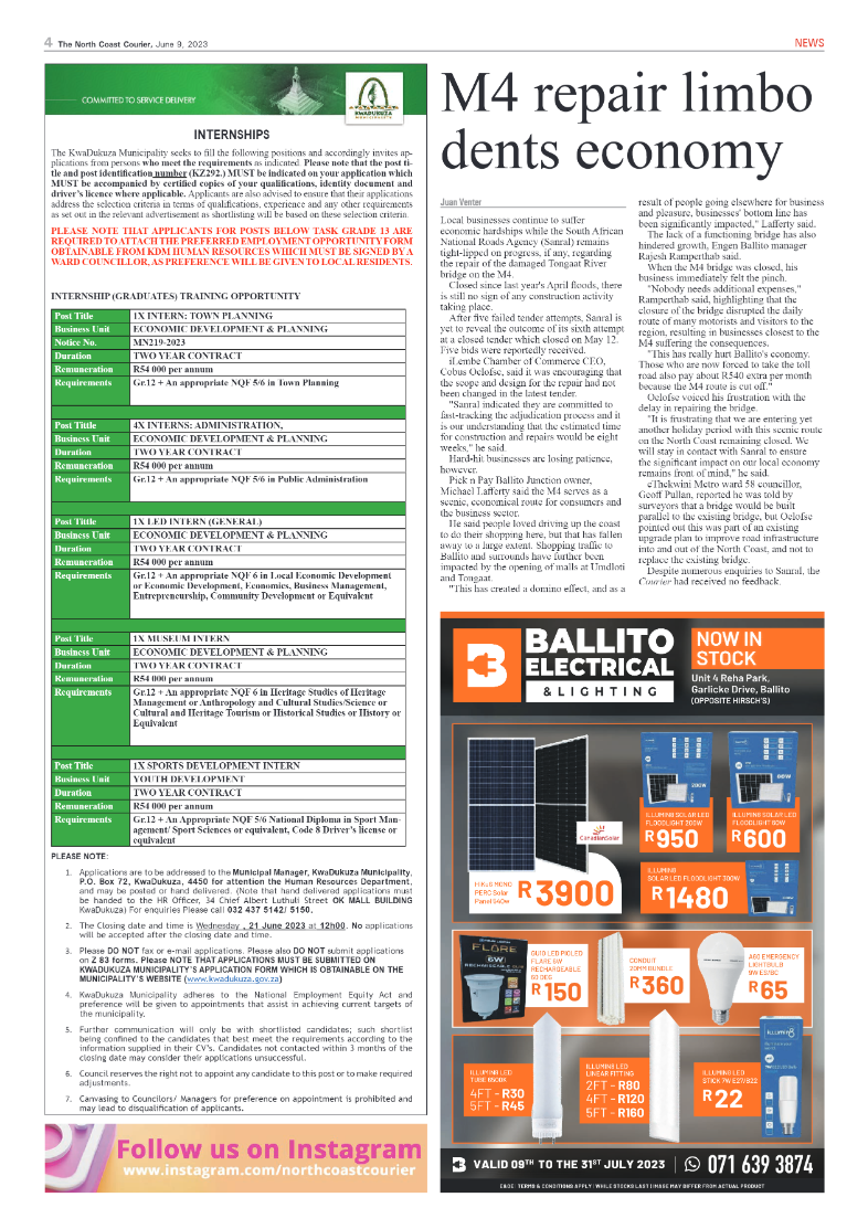 North Coast Courier 09 June 2023 page 4