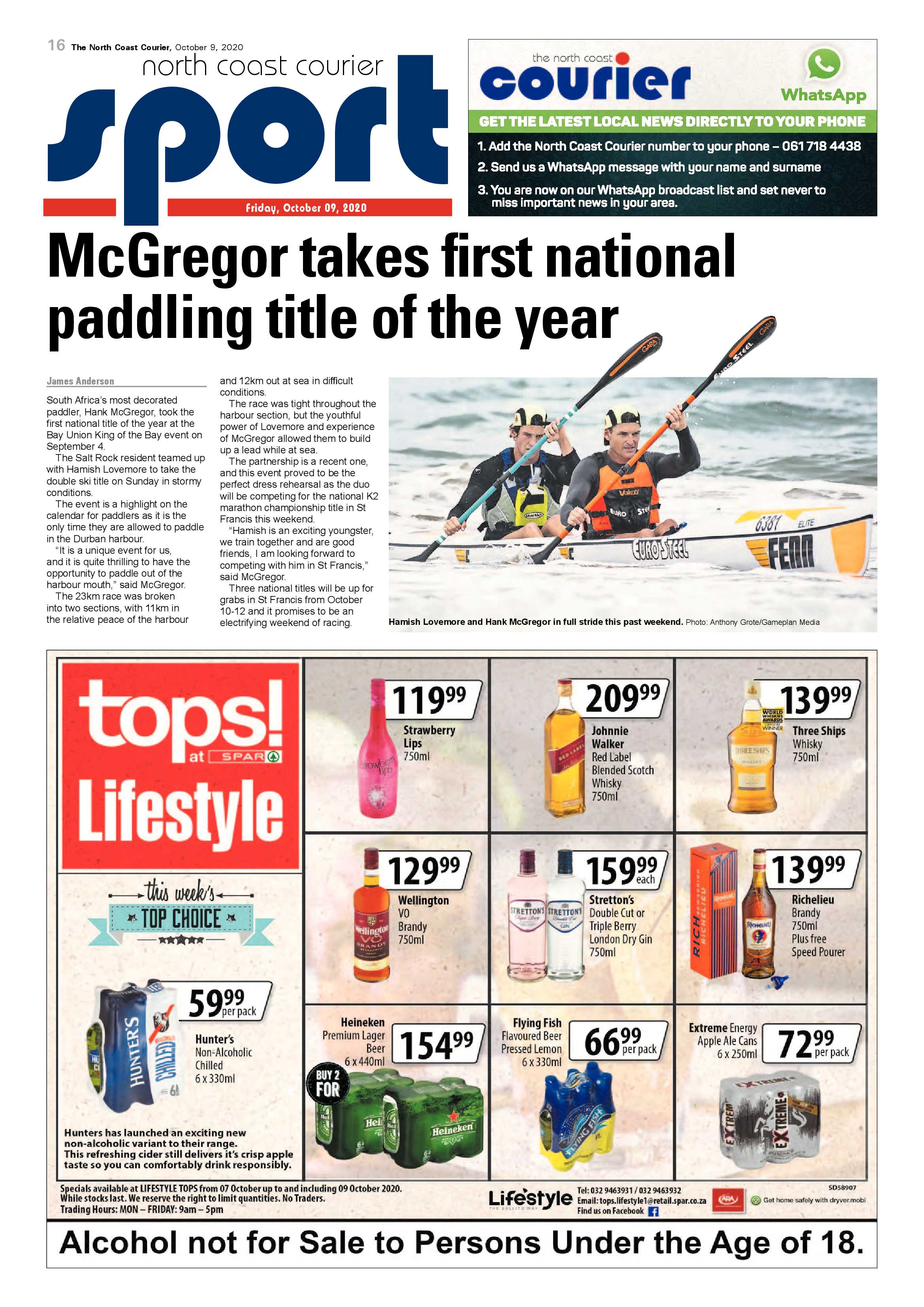 North Coast Courier 09 October 2020 page 16