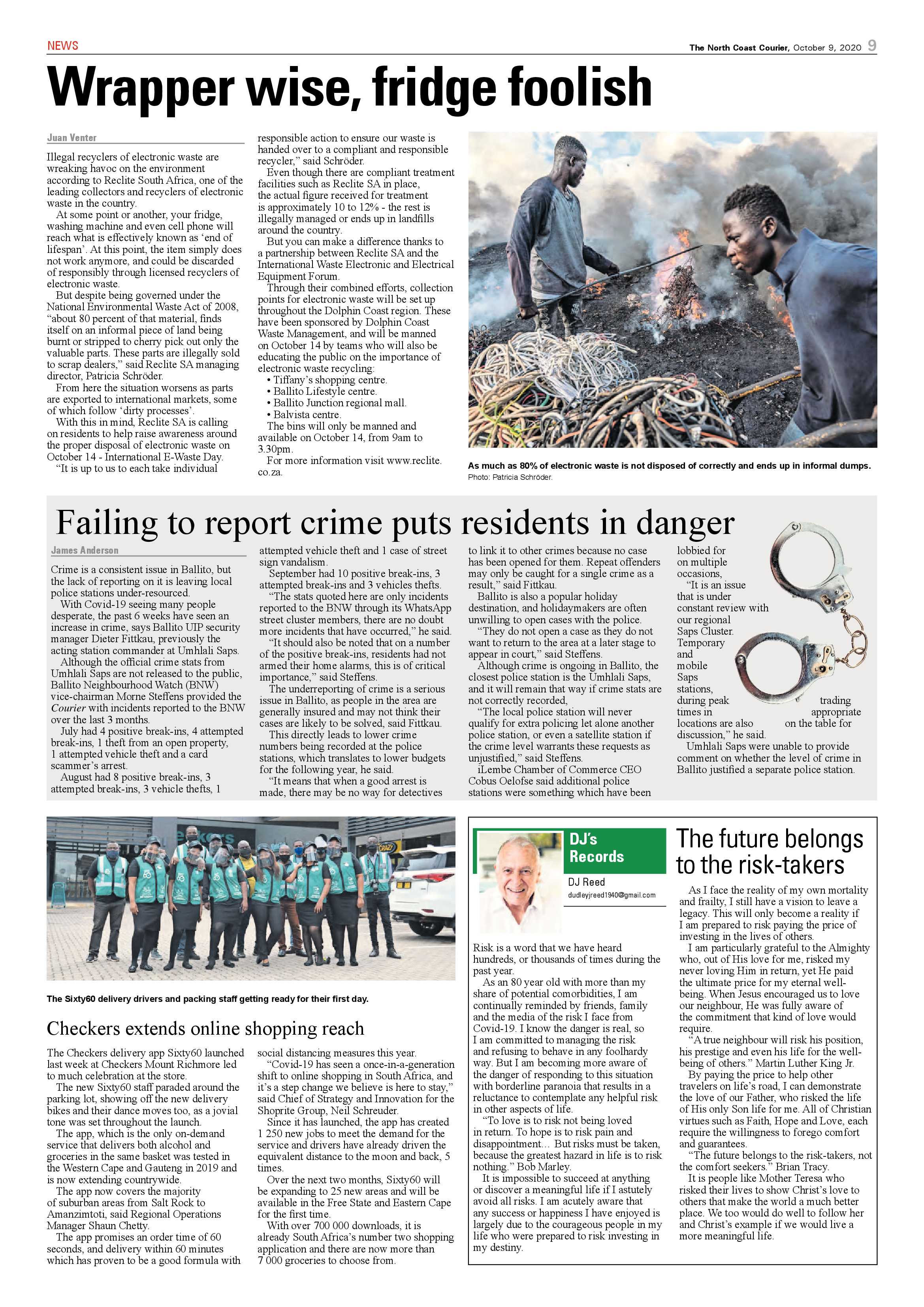 North Coast Courier 09 October 2020 page 9
