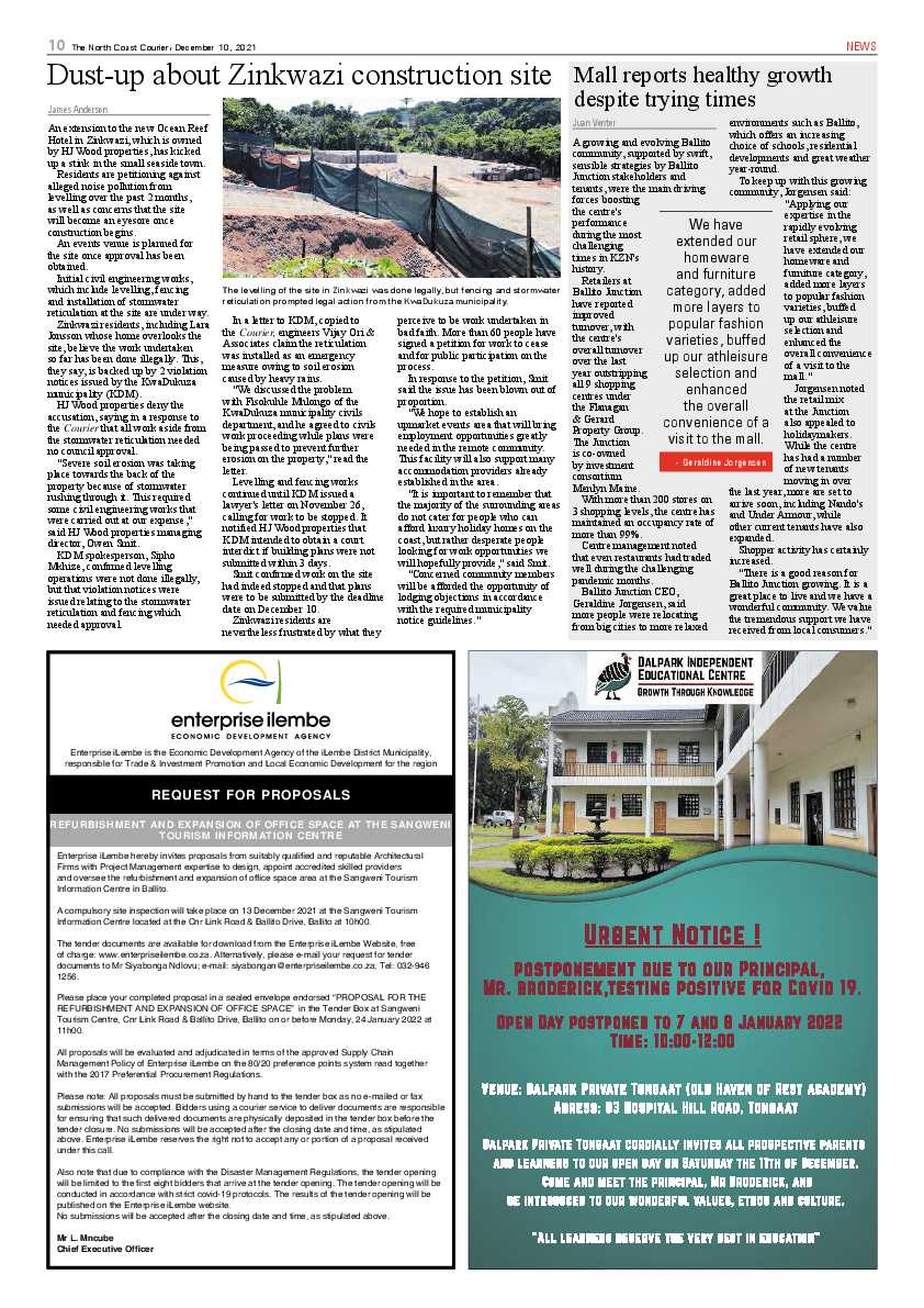 North Coast Courier 10 December 2021 page 10