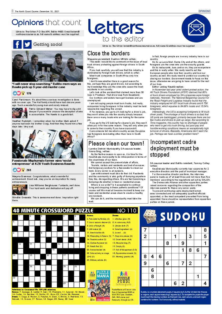 North Coast Courier 10 December 2021 page 8