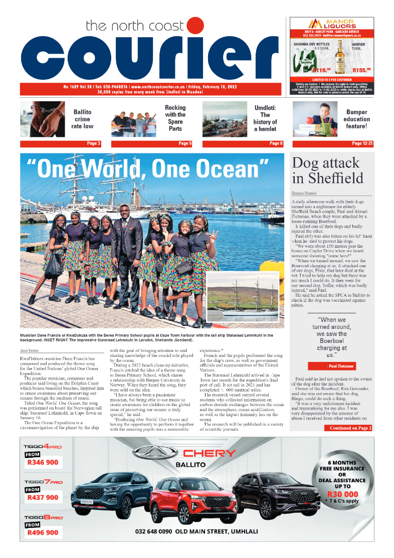 North Coast Courier 10 February 2023 page 1