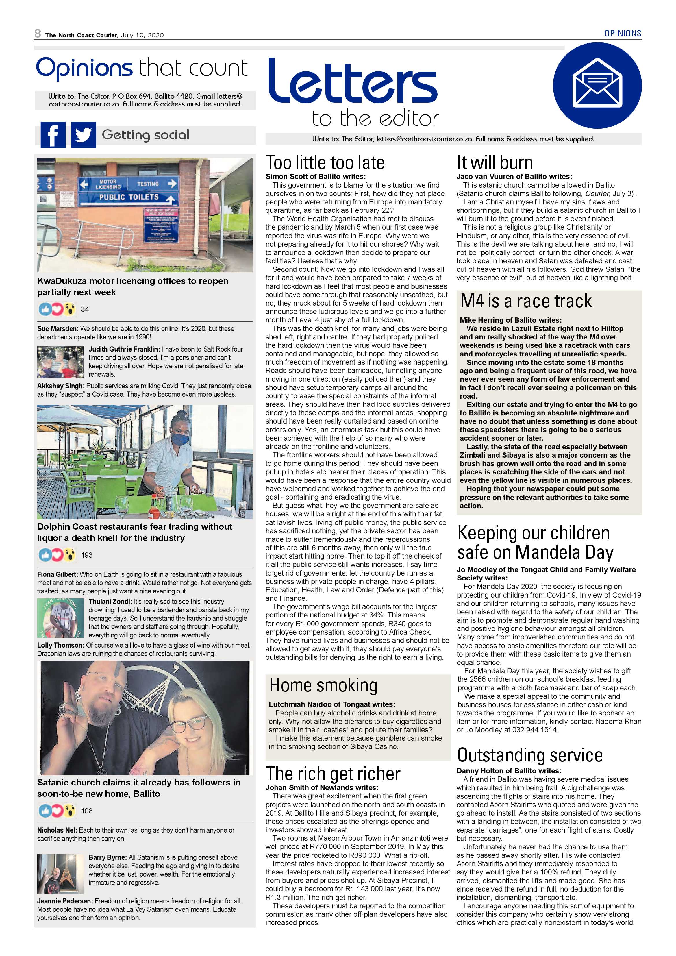 North Coast Courier 10 July 2020 page 8