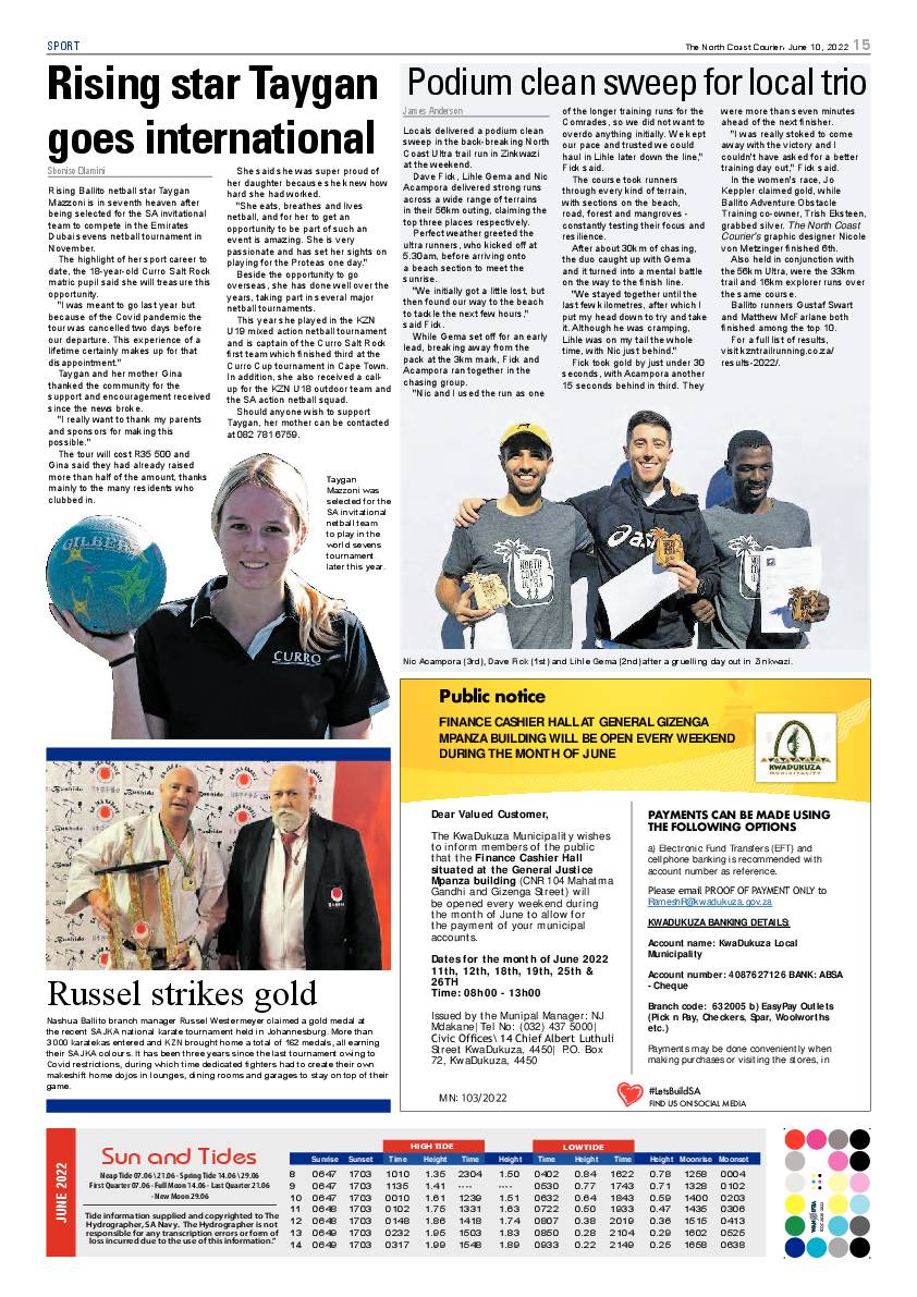 North Coast Courier 10 June 2022 page 15