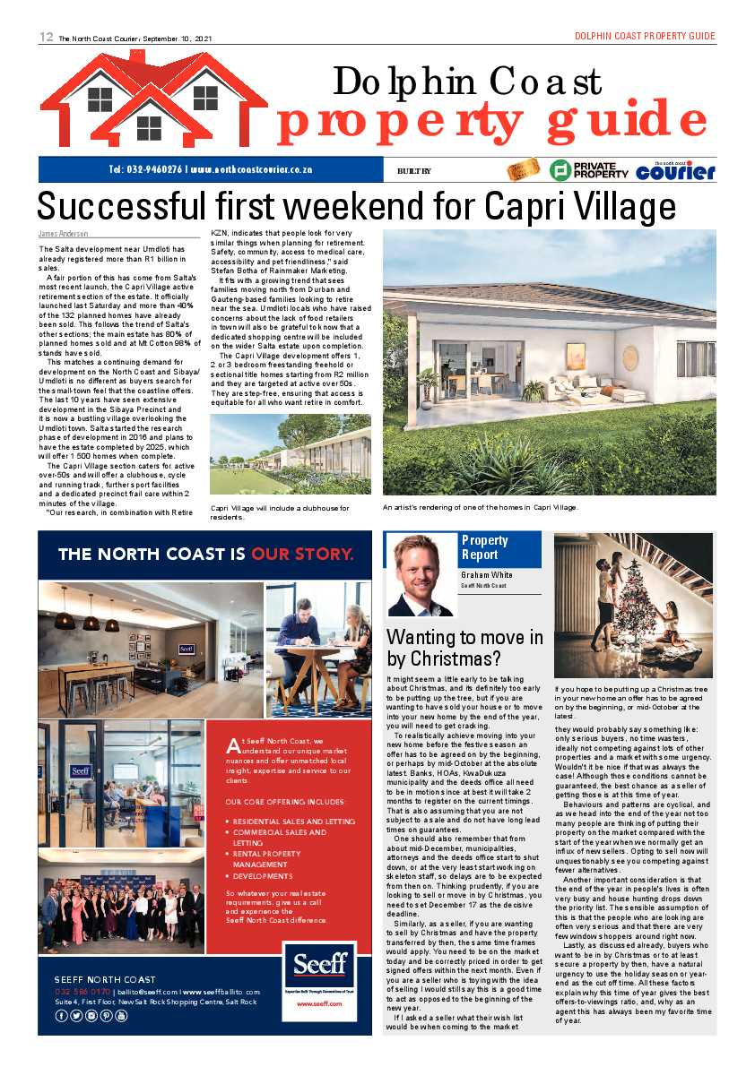 North Coast Courier 10 September 2021 page 12