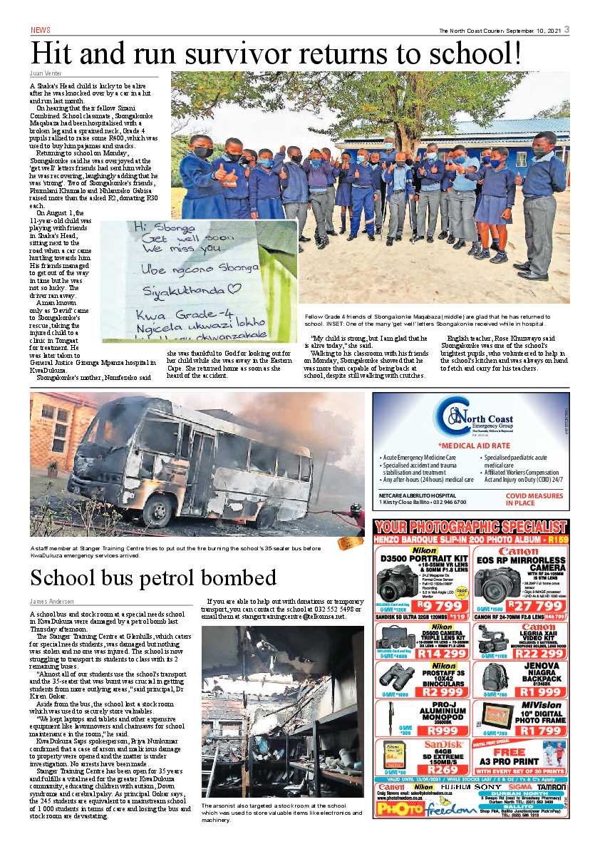 North Coast Courier 10 September 2021 page 3