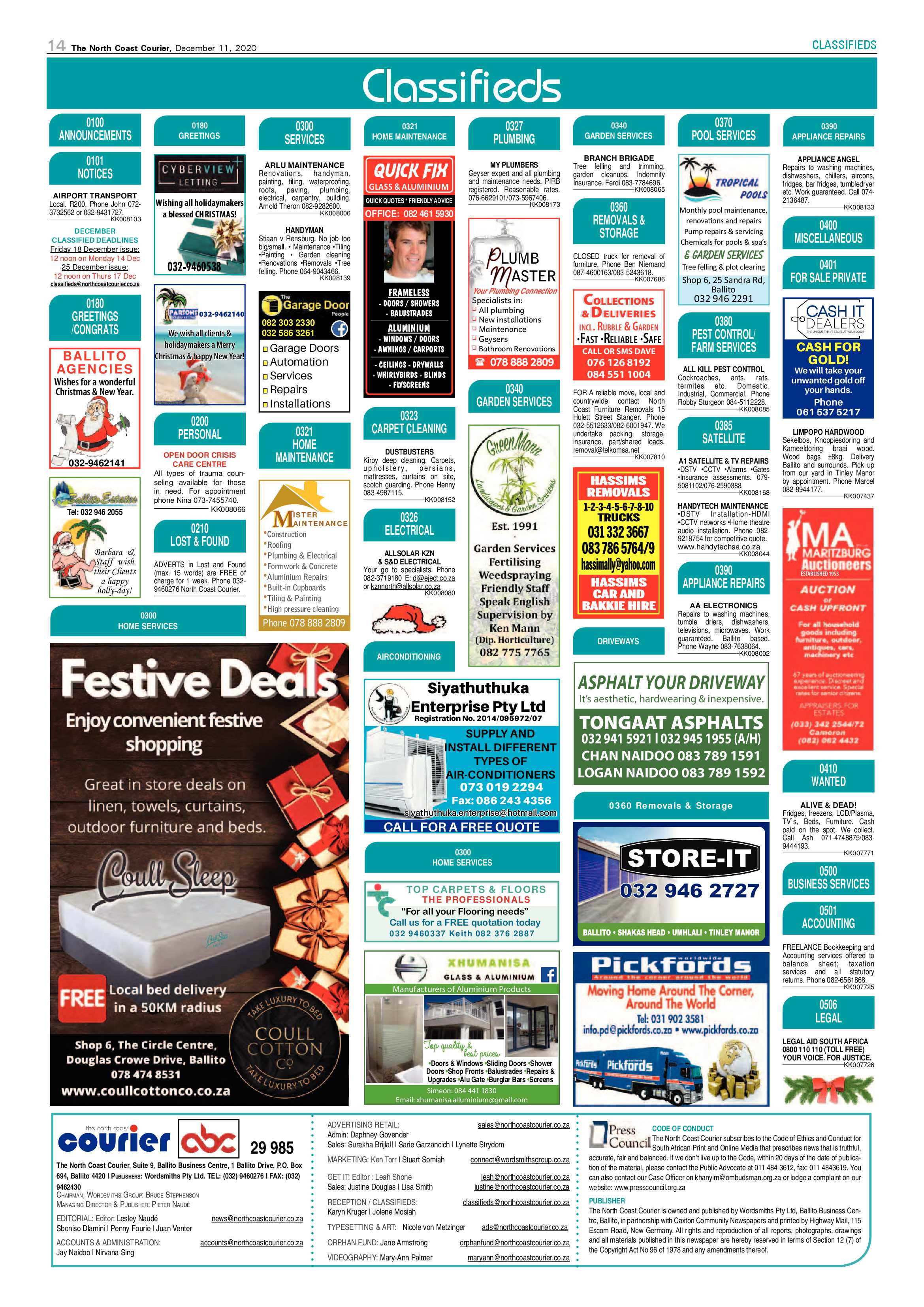 North Coast Courier 11 December 2020 page 14