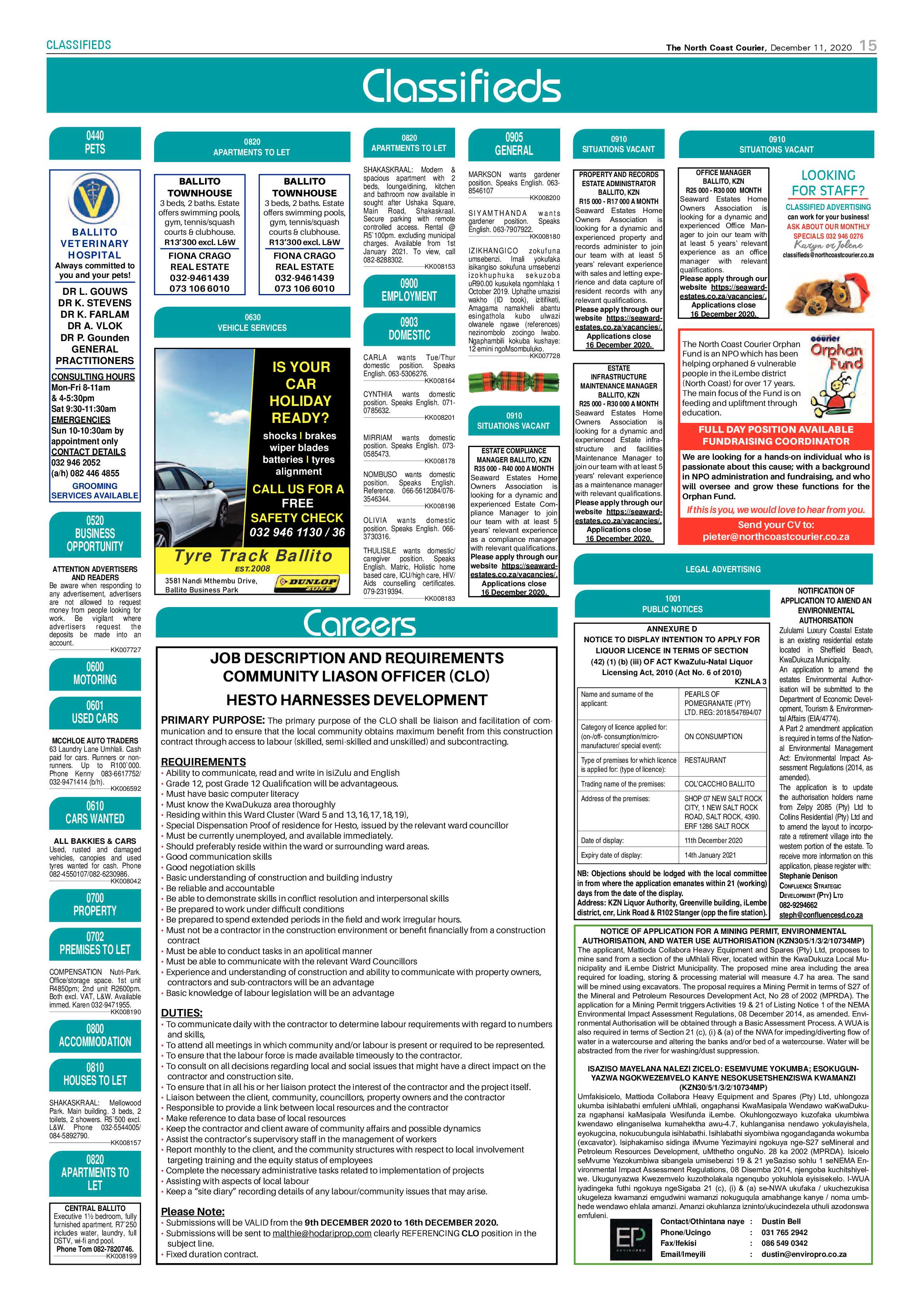 North Coast Courier 11 December 2020 page 15