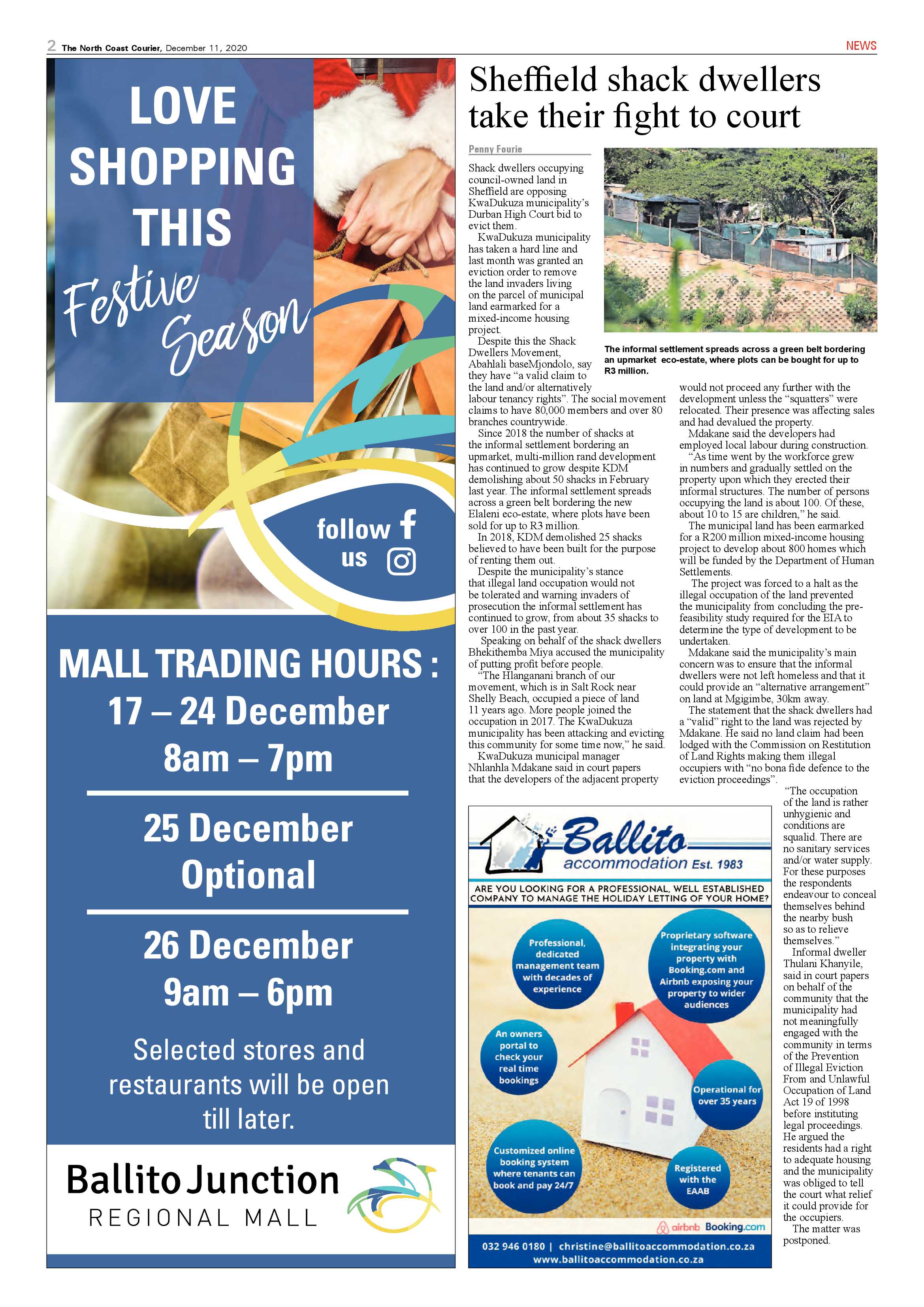 North Coast Courier 11 December 2020 page 2