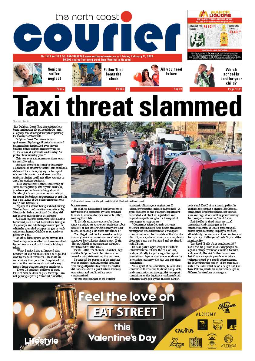 North Coast Courier 11 February 2022 page 1