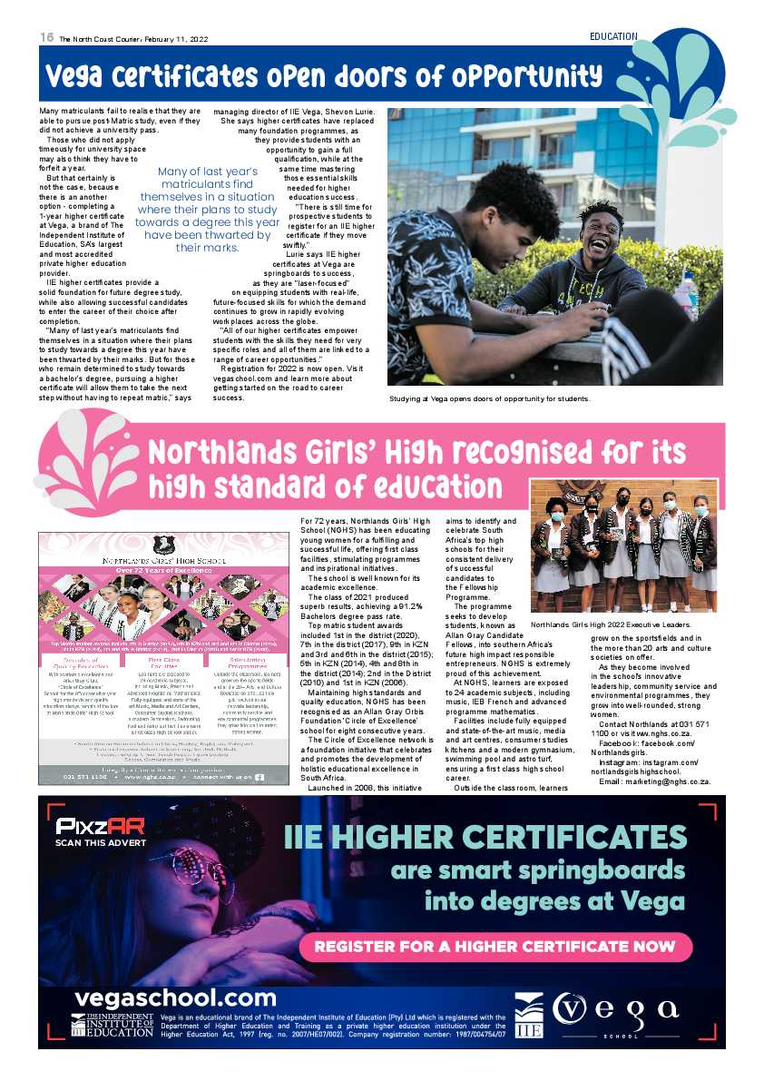 North Coast Courier 11 February 2022 page 16