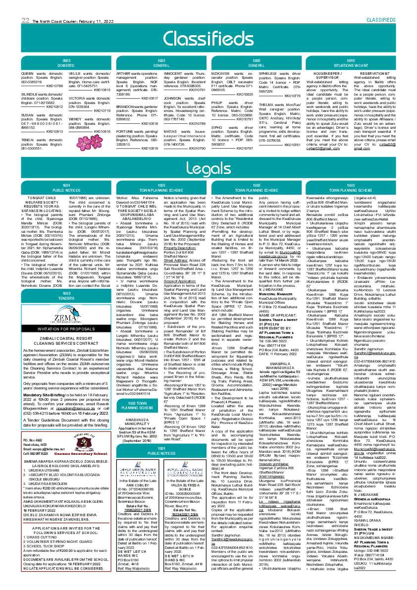 North Coast Courier 11 February 2022 page 22
