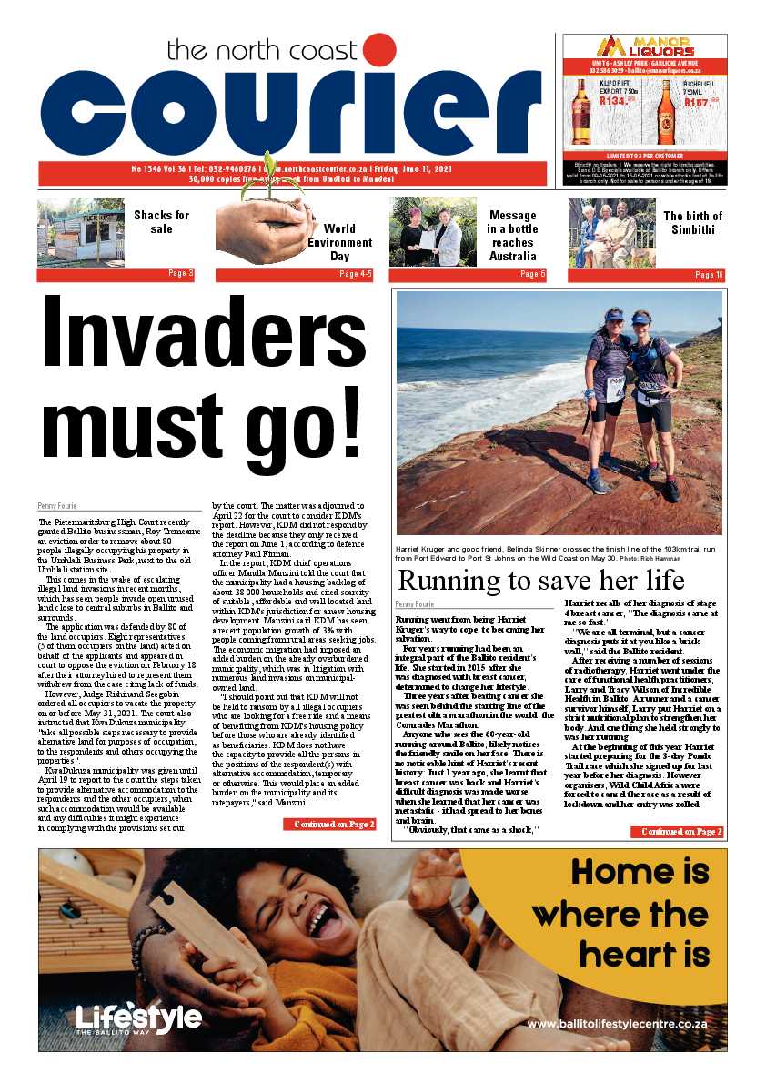 North Coast Courier 11 June 2021 page 1