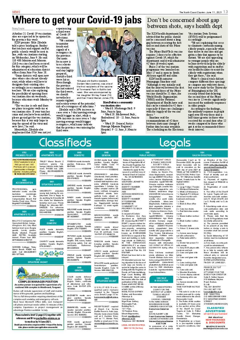 North Coast Courier 11 June 2021 page 13