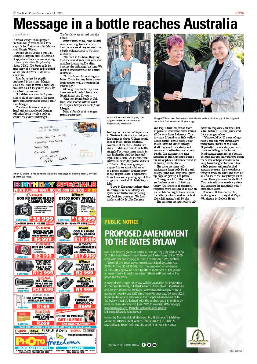 North Coast Courier 11 June 2021 page 6