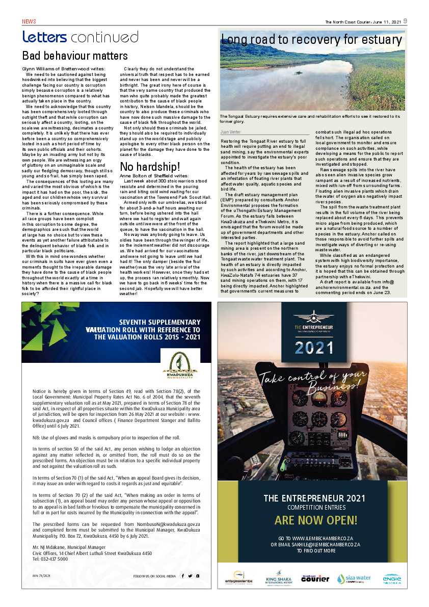 North Coast Courier 11 June 2021 page 9
