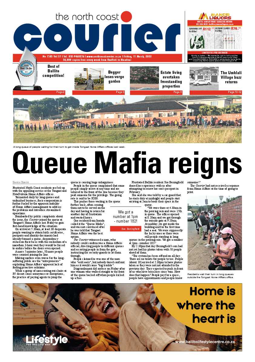 North Coast Courier 11 March 2022 page 1
