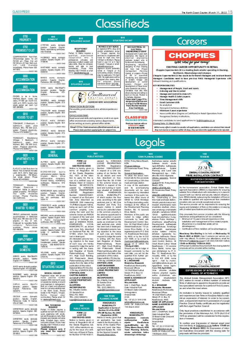 North Coast Courier 11 March 2022 page 15
