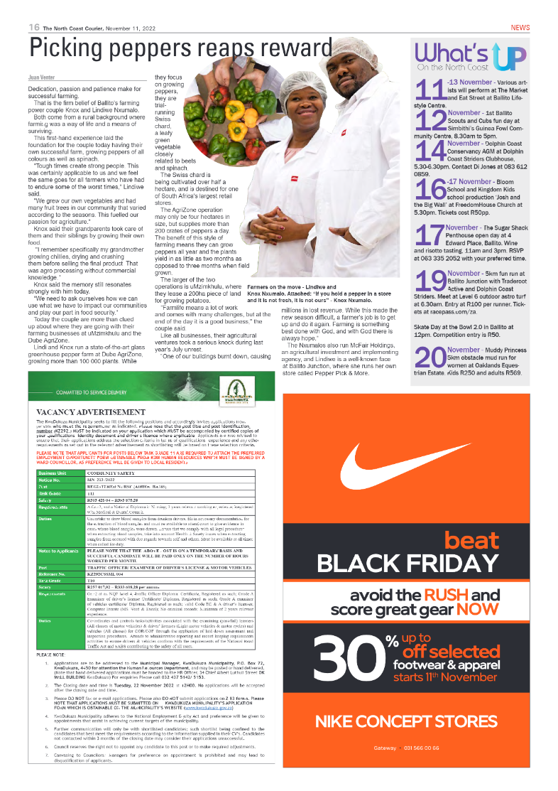 North Coast Courier 11 November 2022 page 16