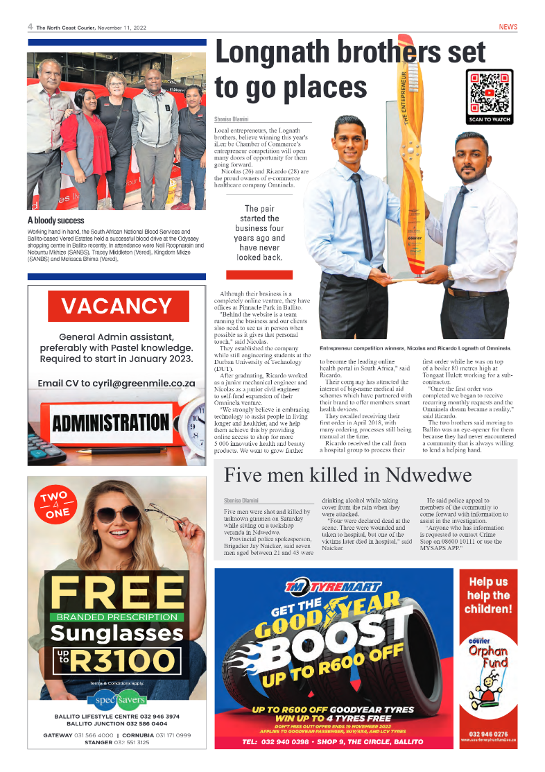 North Coast Courier 11 November 2022 page 4