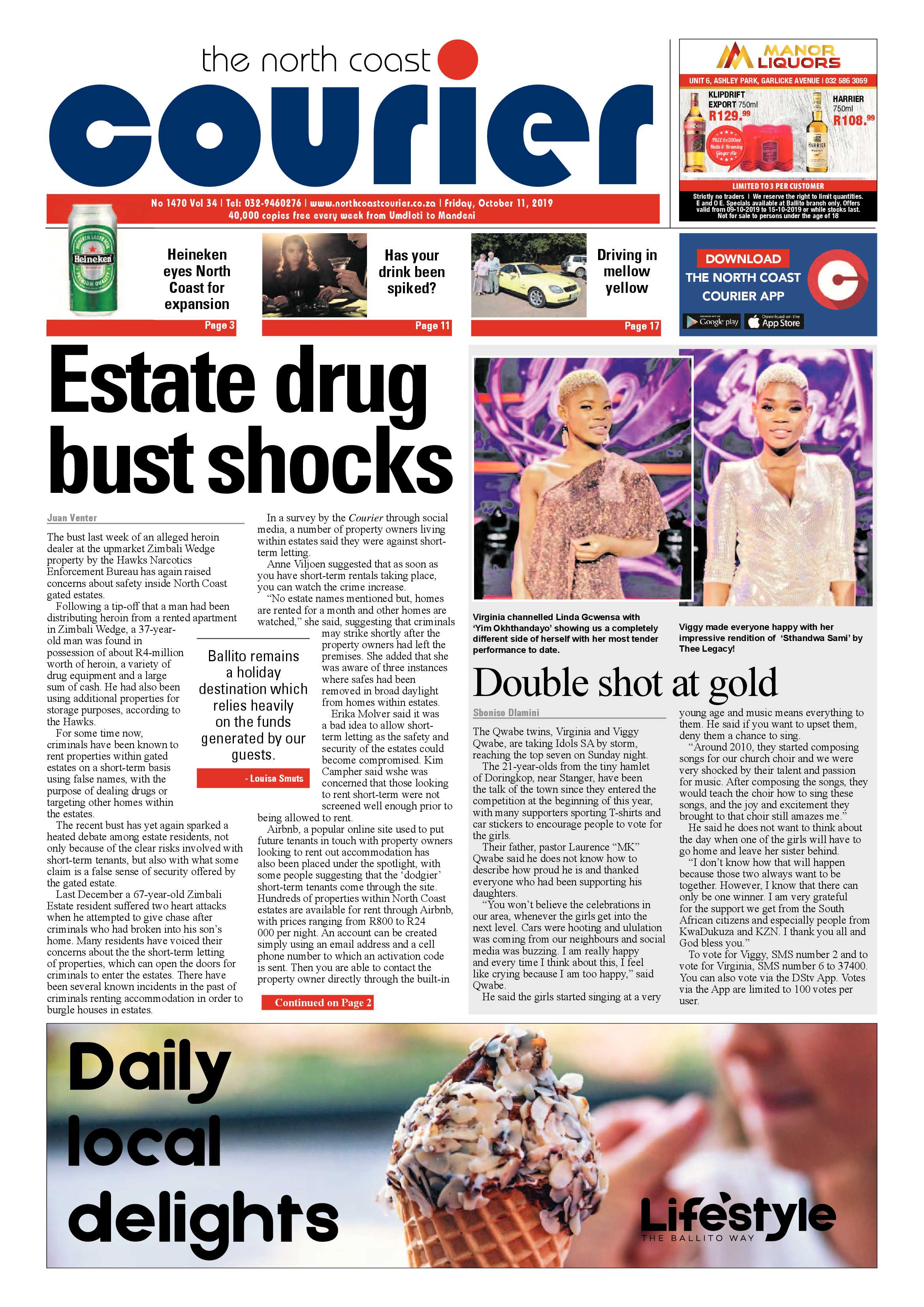 North Coast Courier 11 October 2019 page 1