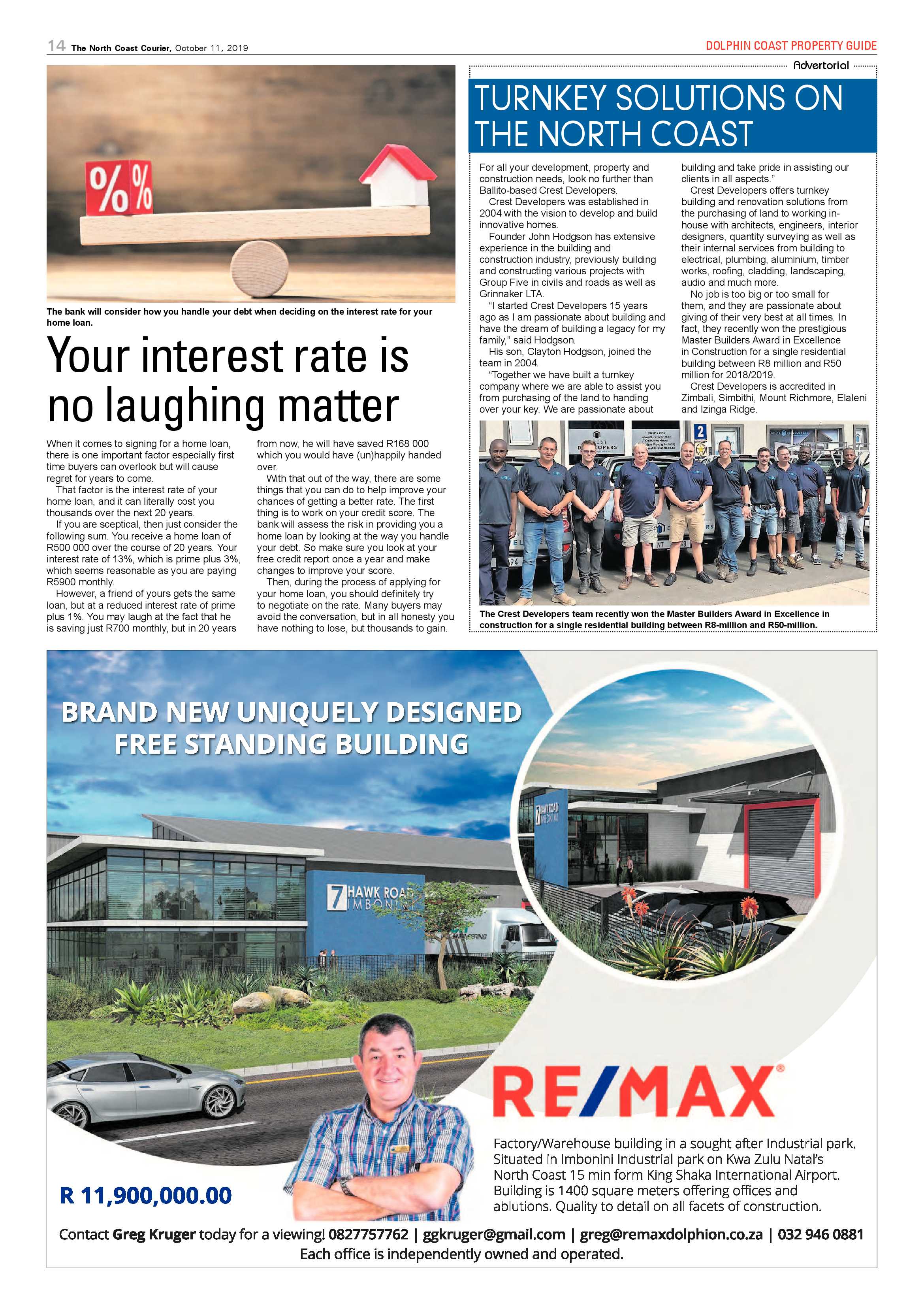 North Coast Courier 11 October 2019 page 14