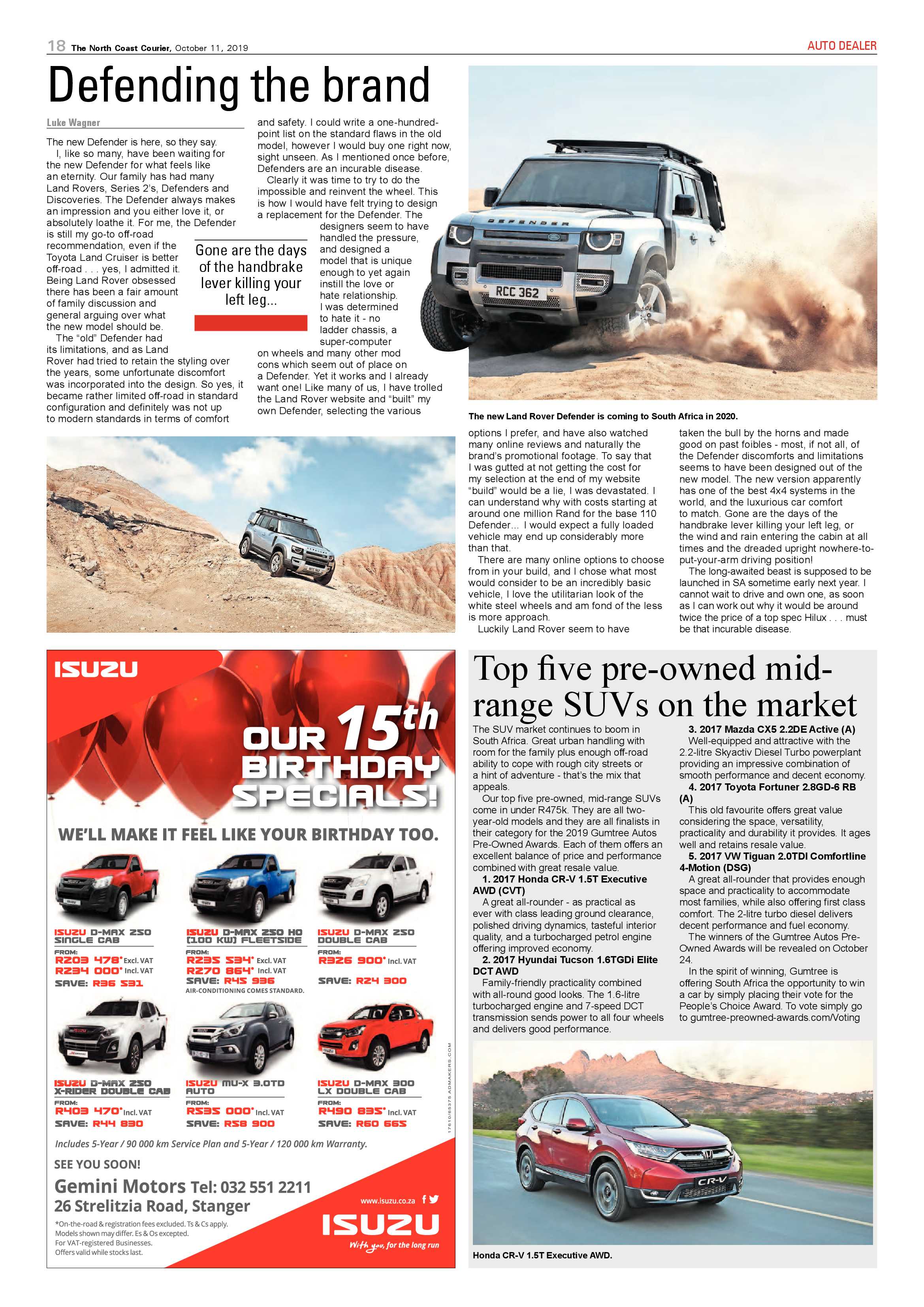 North Coast Courier 11 October 2019 page 18