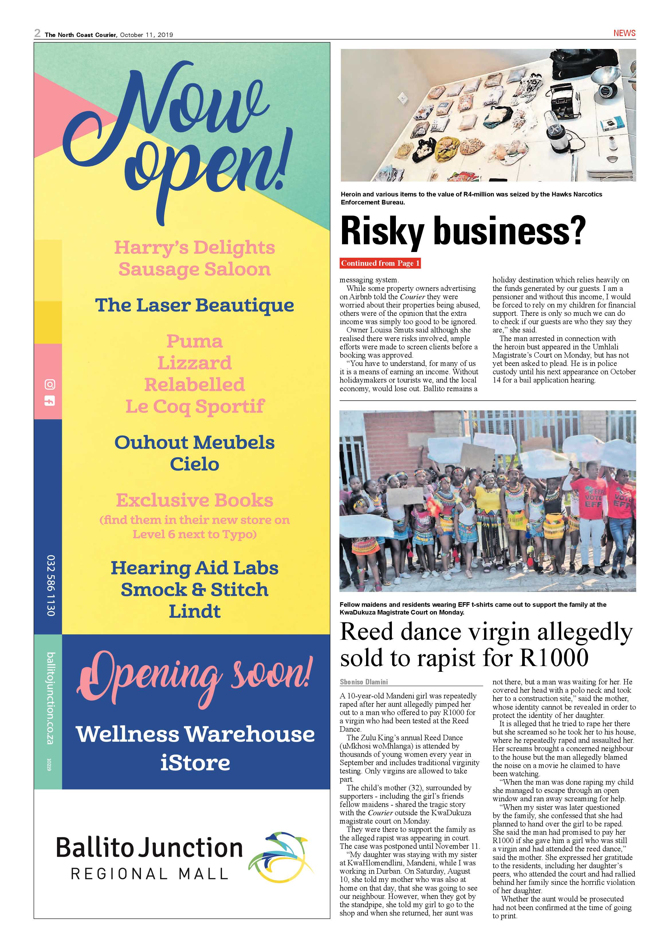 North Coast Courier 11 October 2019 page 2