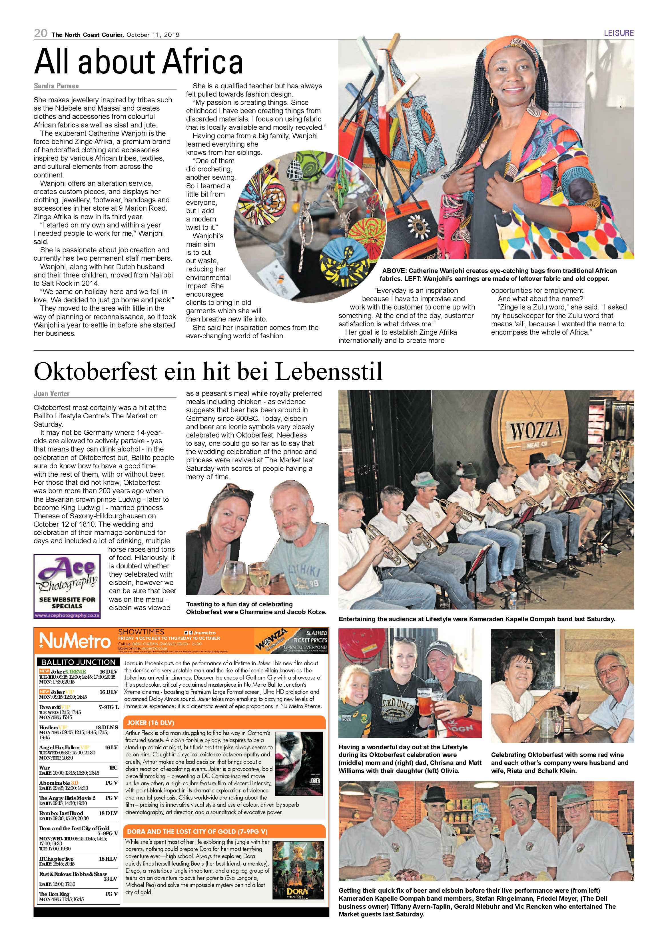 North Coast Courier 11 October 2019 page 20