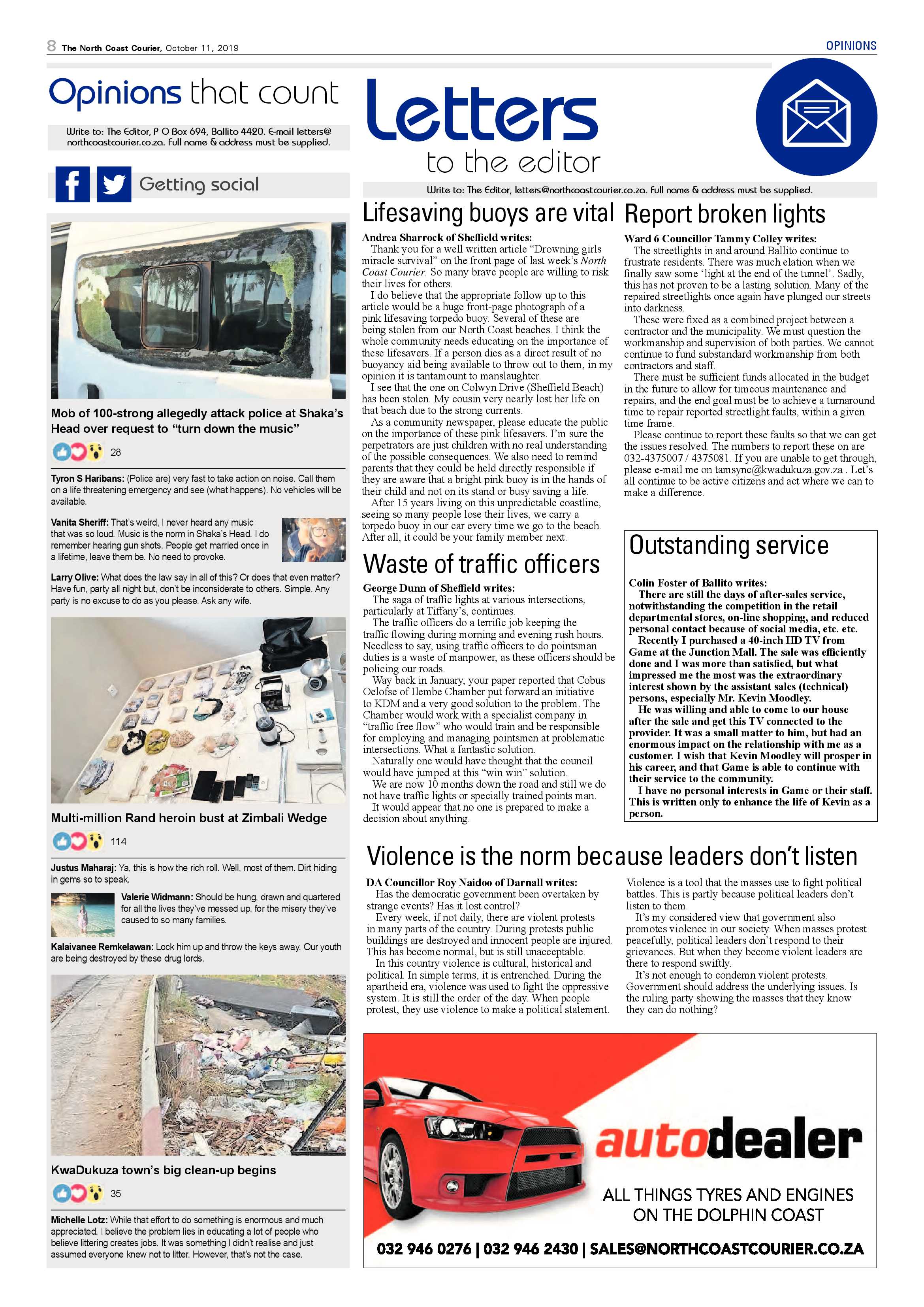 North Coast Courier 11 October 2019 page 8