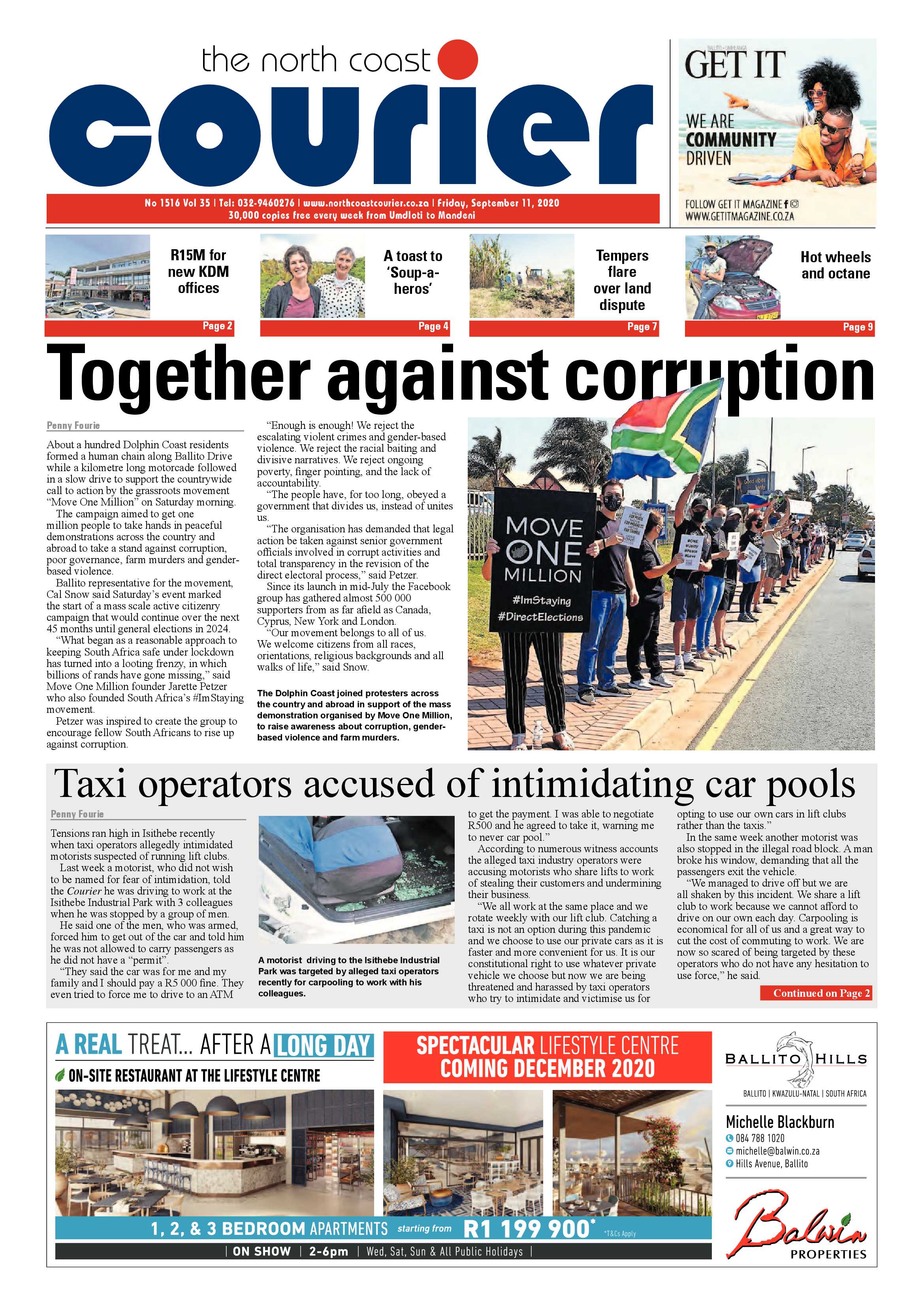 North Coast Courier 11 September 2020 page 1