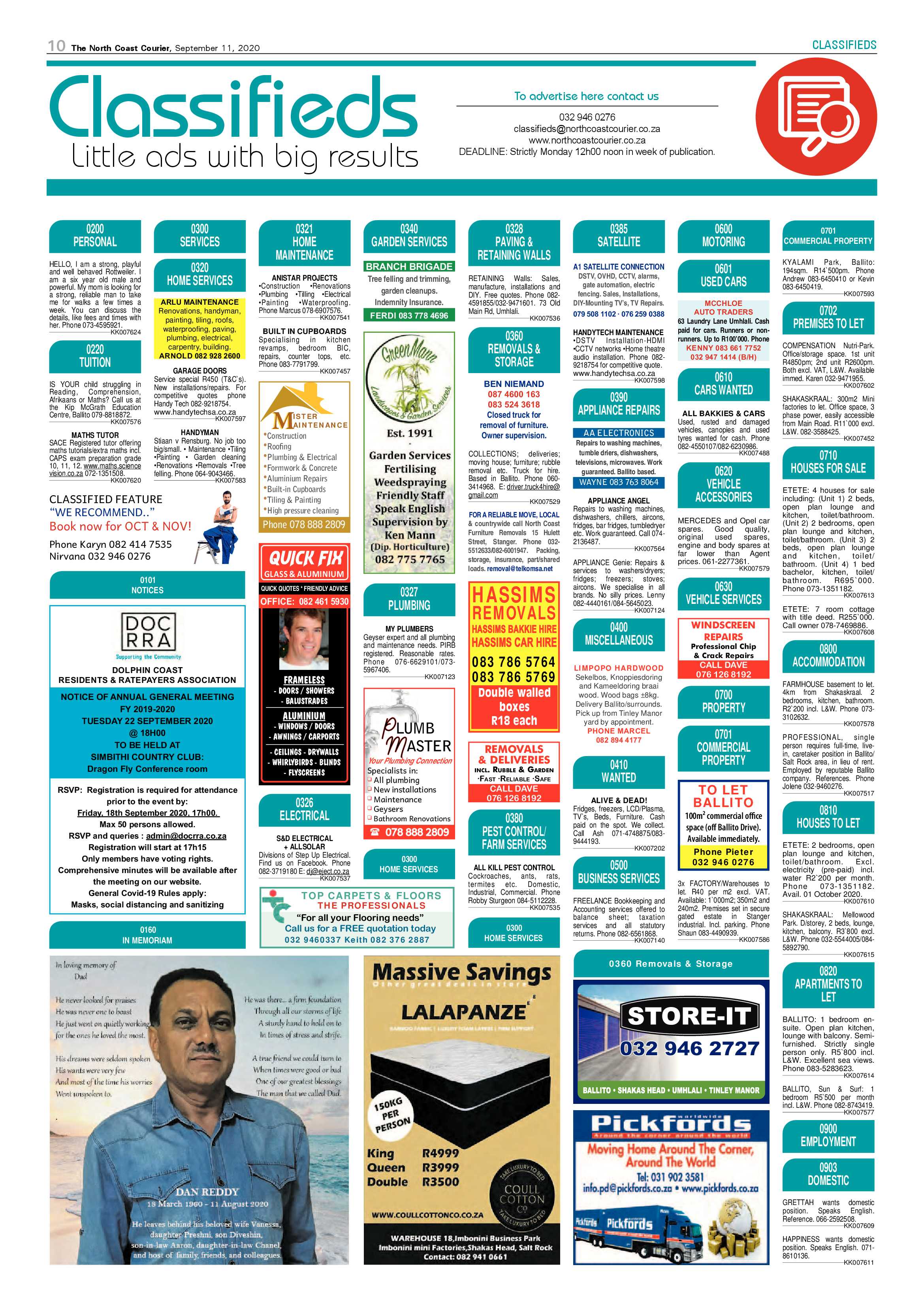 North Coast Courier 11 September 2020 page 10