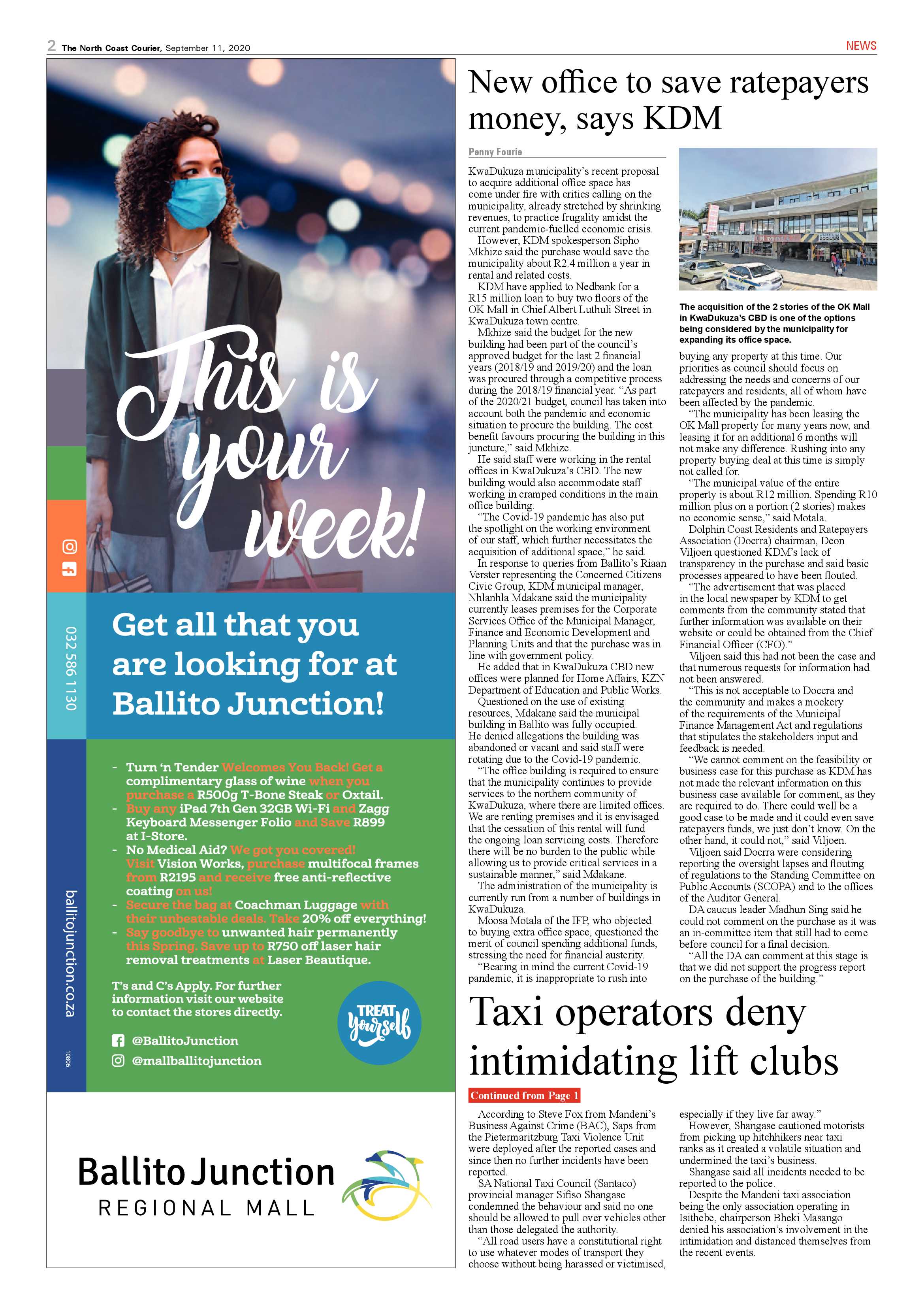 North Coast Courier 11 September 2020 page 2
