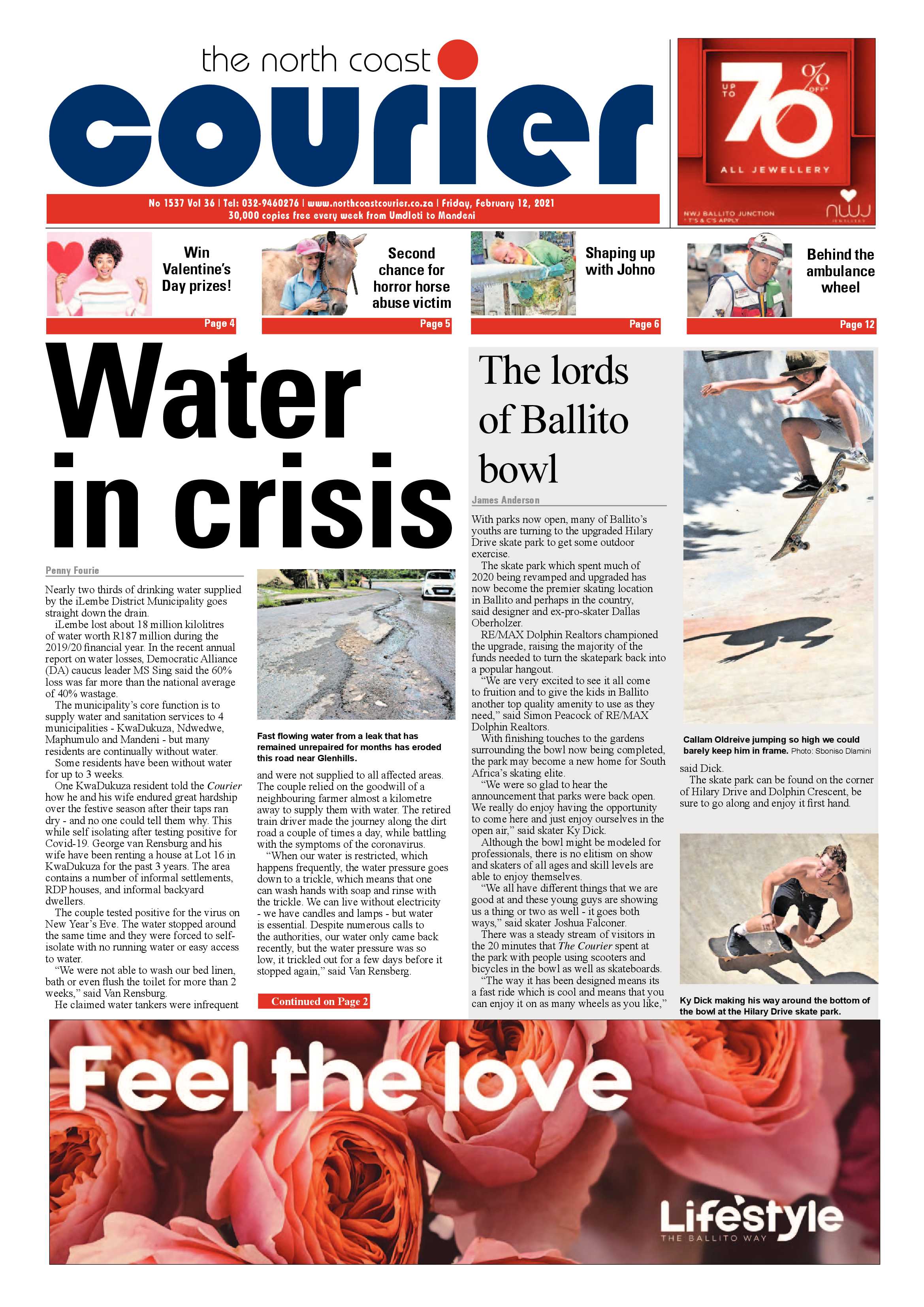 North Coast Courier 12 February 2021 page 1